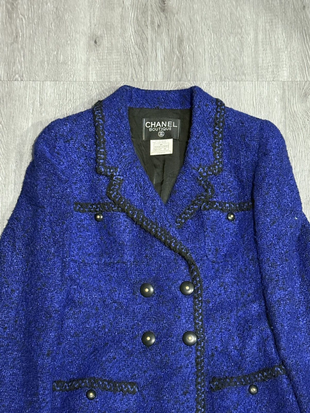 Chanel RARE Most wanted Chanel 1995 Double Breasted Tweed Jacket Size XS / US 0-2 / IT 36-38 - 3 Thumbnail