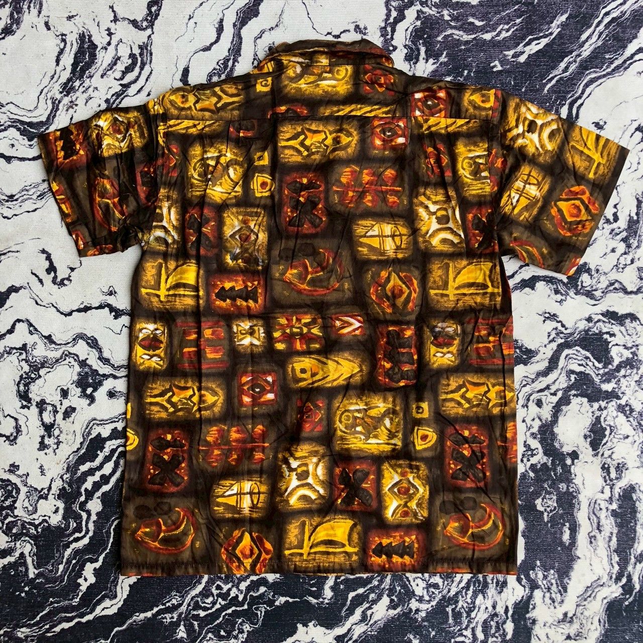Vintage Vintage 1960s Kamehameha Tiki Hawaiian Shirt Size US M / EU 48-50 / 2 - 3 Thumbnail