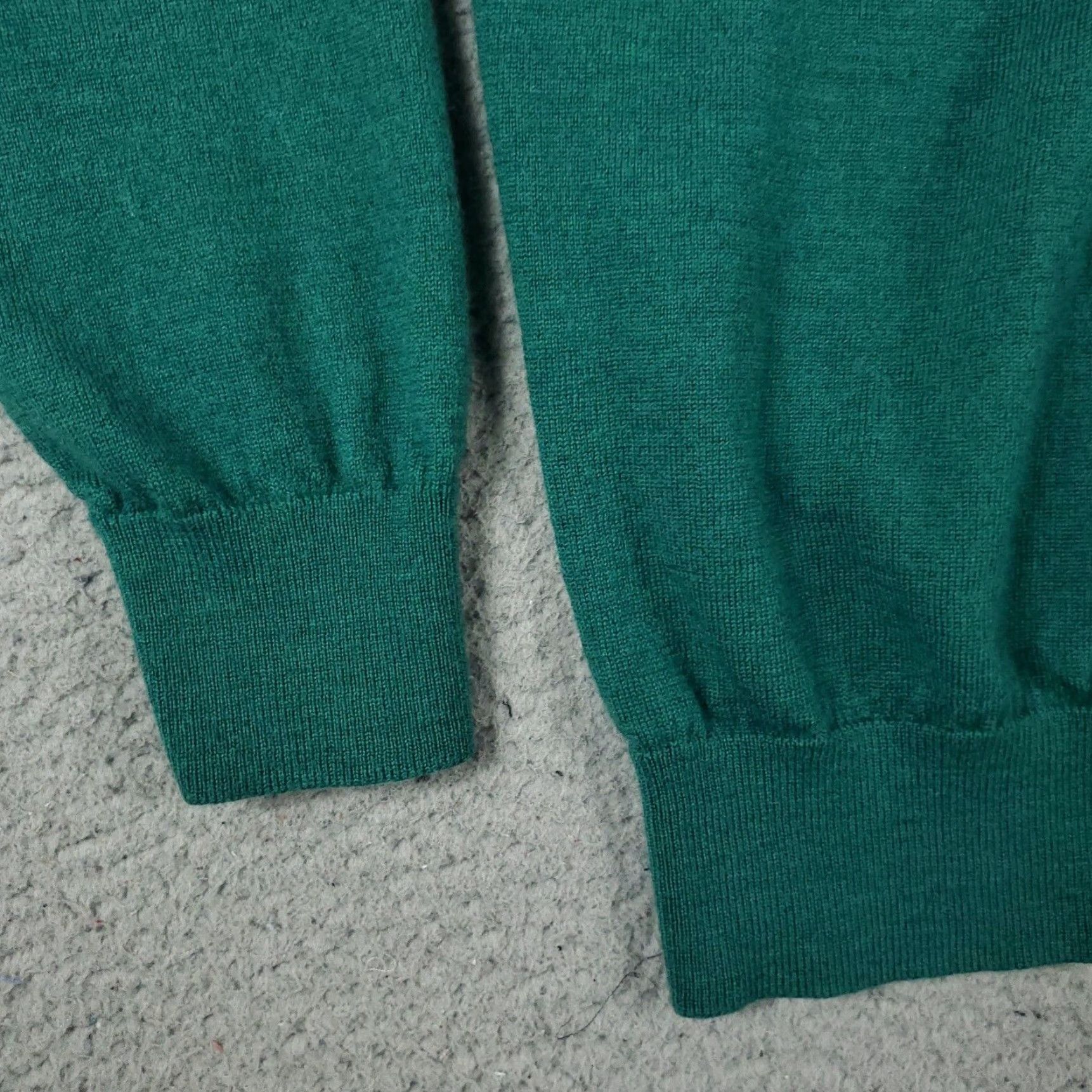 Polo Ralph Lauren Polo Ralph Lauren Mens Green Wool Quarter Zip Sweater Large Size US L / EU 52-54 / 3 - 3 Thumbnail