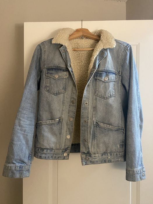 Topshop sherpa cheap denim jacket