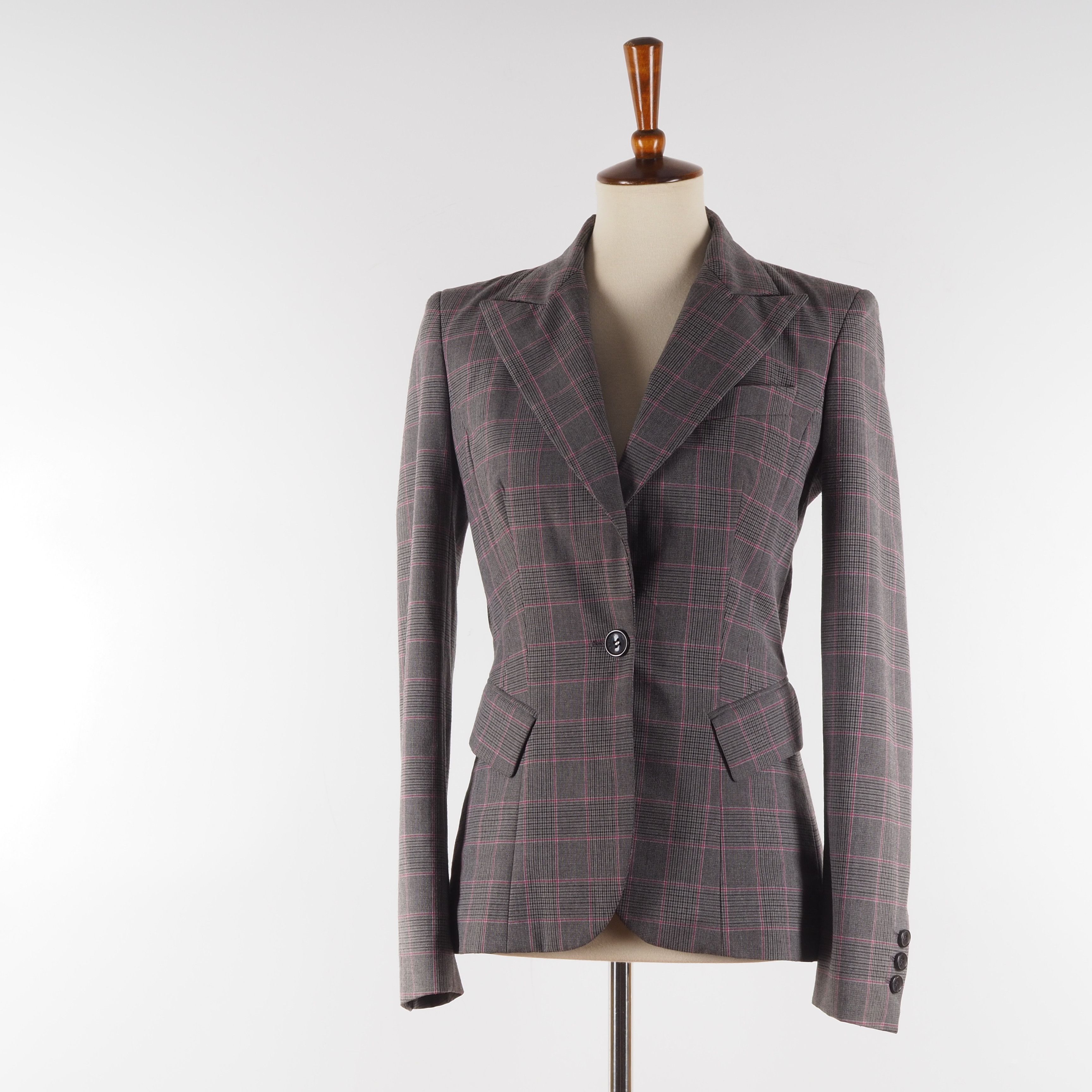 Dolce & Gabbana × Vintage Dolce&Gabbana Vintage Women's Gray Blazer Jacket Size S / US 4 / IT 40 - 4 Thumbnail