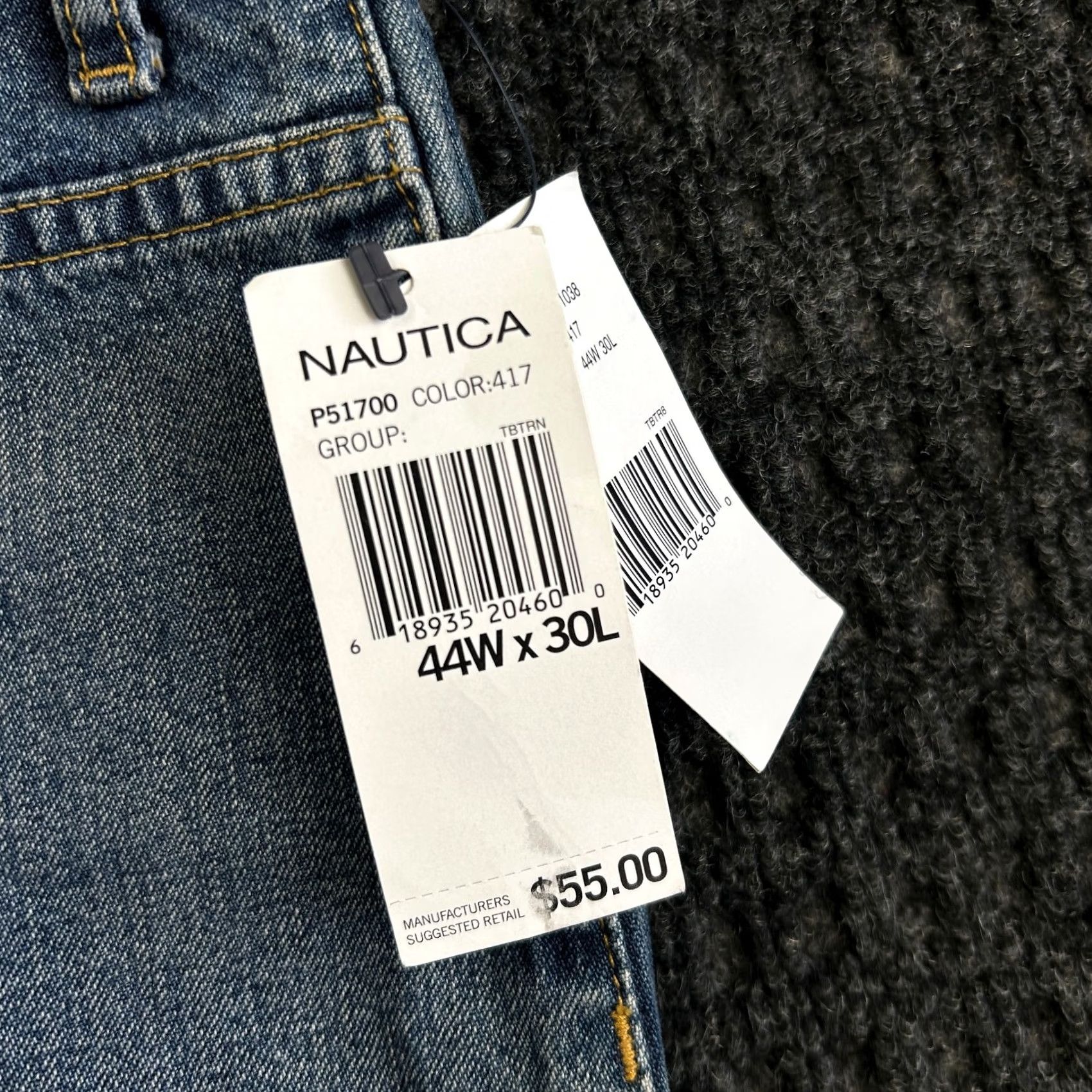 Nautica Nautica J-Class Jeans Regular 44 Blue Denim 5-Pocket Relaxed Straight 30in Mens Vintage No Size US 44 / EU 60 - 5 Thumbnail