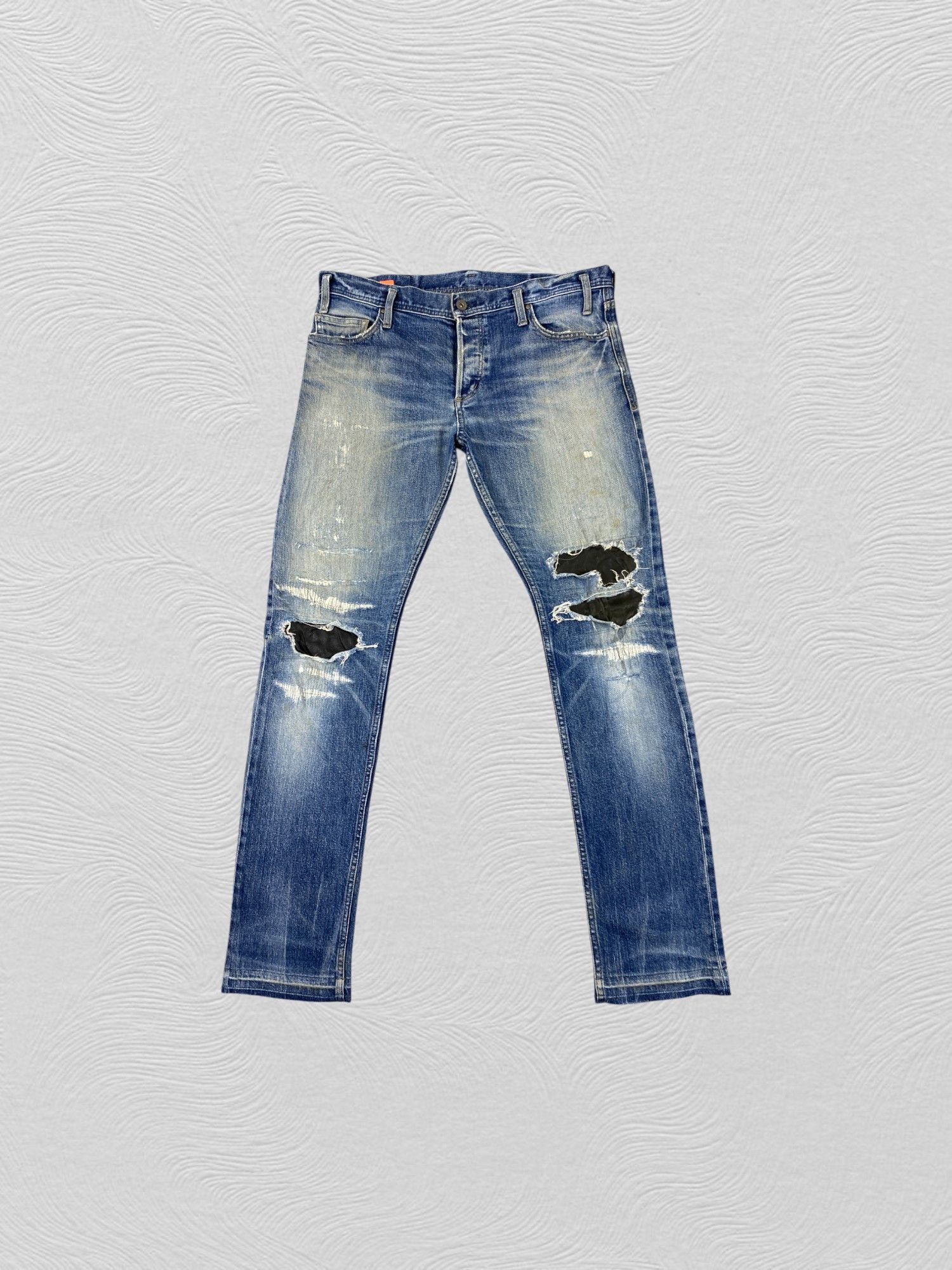 Japanese Brand Japanese Brand Distressed Blue Jeans 35x32 Denim- JN3627 Size US 35 - 1 Thumbnail
