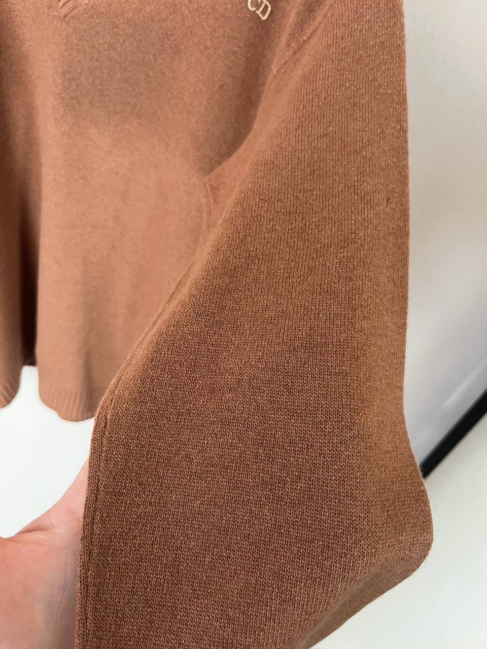 Christian Dior Monsieur Christian Dior Brown Cashmere V-Neck Logo Pullover Sweater Size US S / EU 44-46 / 1 - 5 Thumbnail
