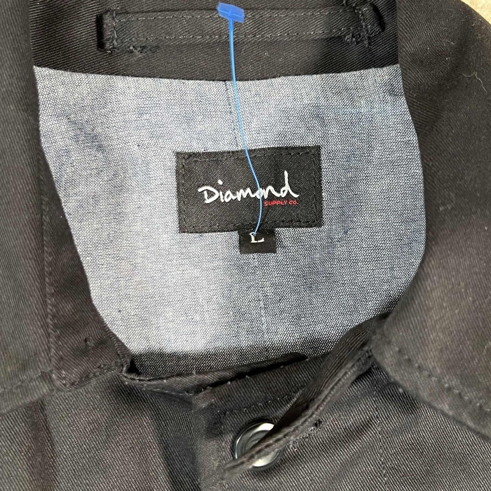 Diamond Supply Co. Diamond Supply Co Jacket Men L Black Trench Coat Button Up Cotton Modern Style Size US L / EU 52-54 / 3 - 5 Thumbnail
