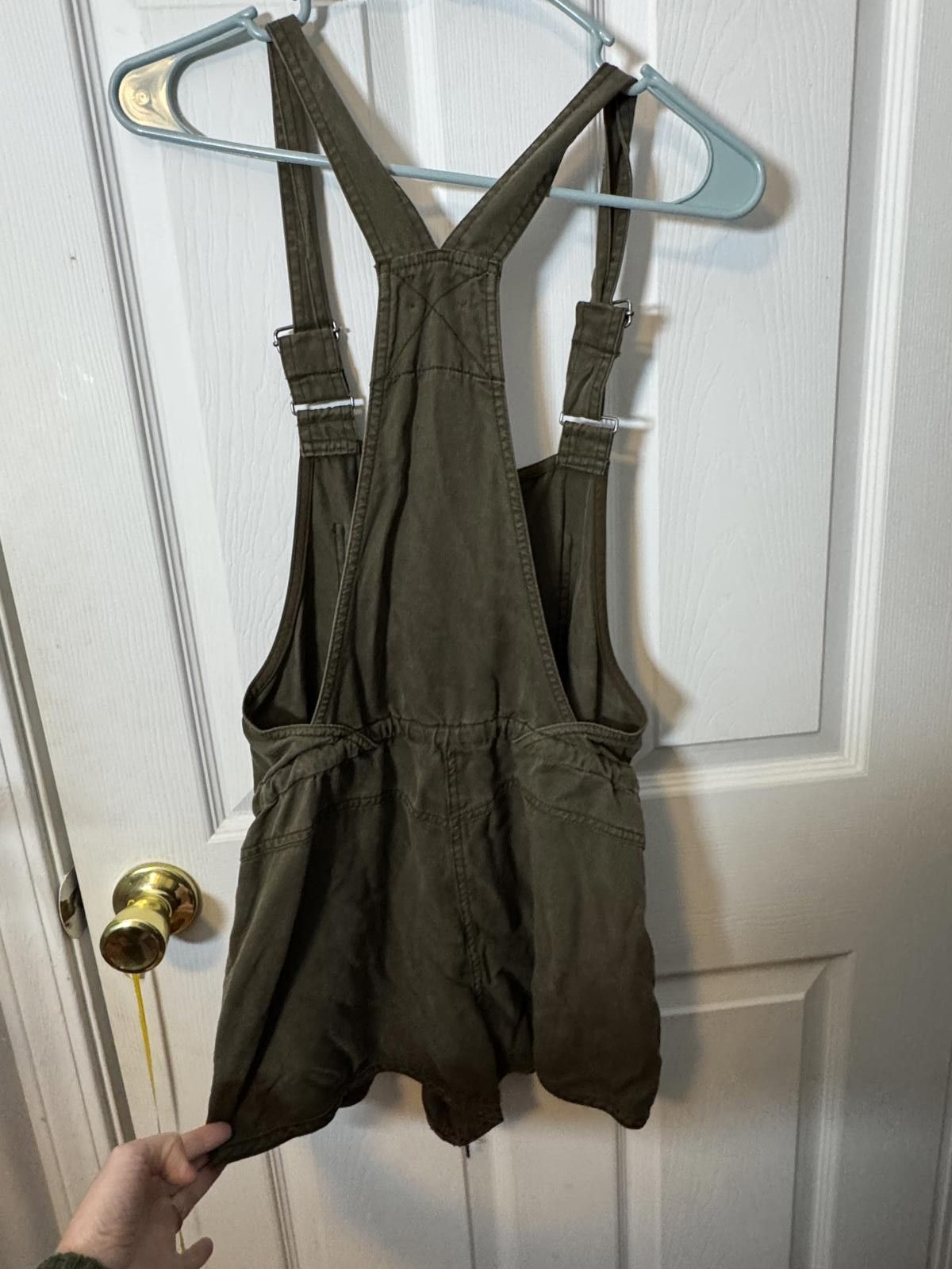 Other Wilfred Free Olive Green Overall Shorts Romper XXS Size 25" / US 0 / IT 36 - 4 Thumbnail