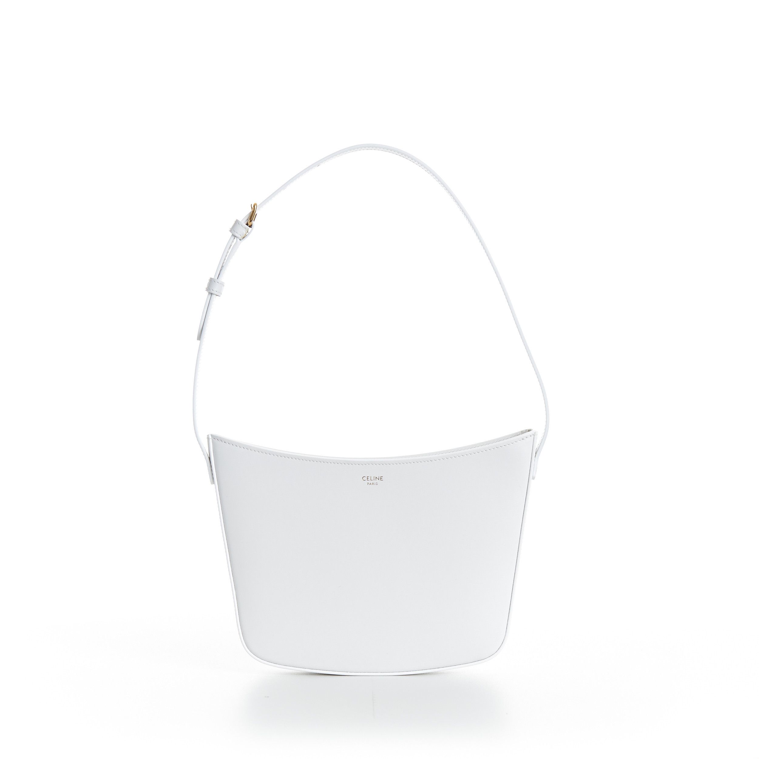 Medium Celine Croque Bag - Arctic White Shiny Calfskin