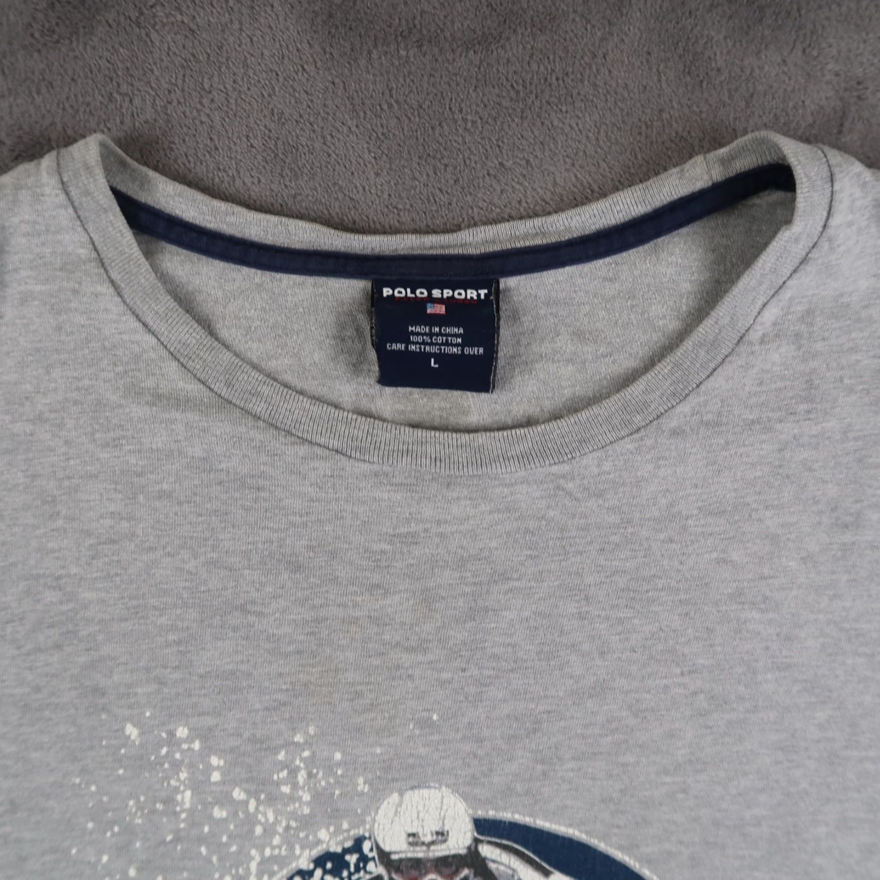 Vintage VINTAGE Polo Sport T Shirt Mens L Gray Graphic Print Ski 2002 2000s Polo Sport Tee Shirt Size US L / EU 52-54 / 3 - 5 Thumbnail