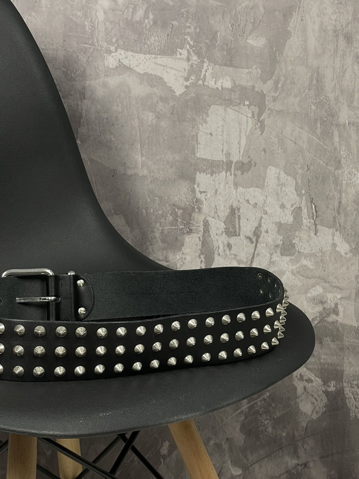 Japanese Brand × Vintage Vintage Japanese Y2K Rhinestones Studded Real Leather Belt Size ONE SIZE - 7 Thumbnail