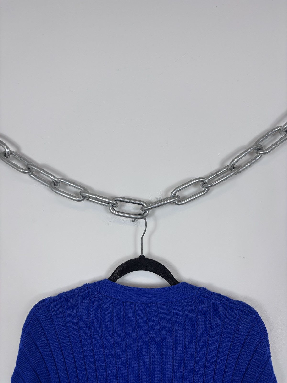 Lacoste Vintage Lacoste Men’s Blue Cable-Knit Wool Cardigan Sweater Size US M / EU 48-50 / 2 - 16 Thumbnail