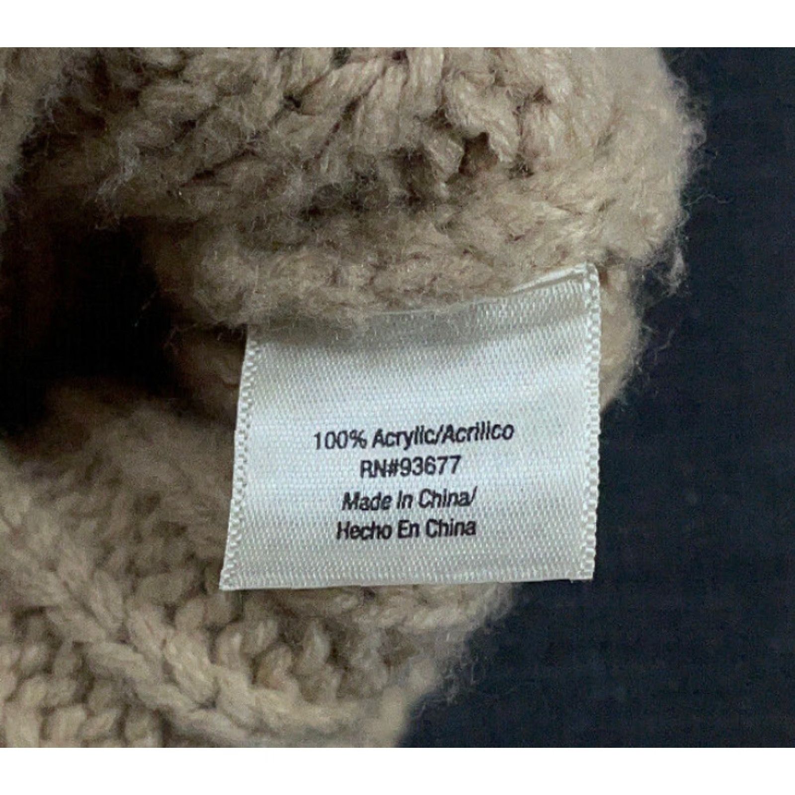 Vintage VINTAGE St. John's Bay Cardigan Beige Cable-Knit High Neck Womens XL Sweater 90s RetroHipster Casual Beige Size XL / US 12-14 / IT 48-50 - 6 Thumbnail