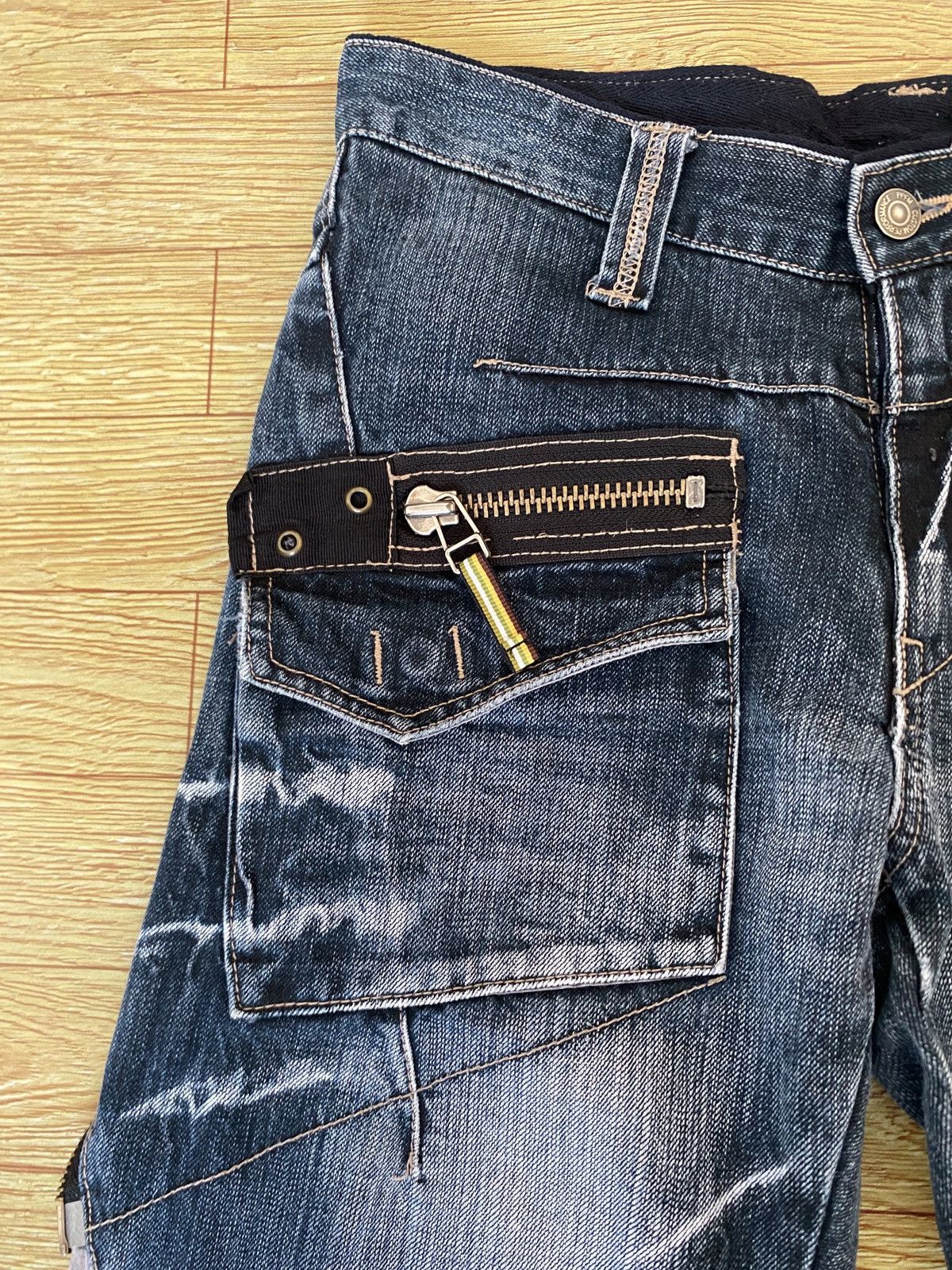 PPFM Very Rare Vintage Brand PPFM Tactical Bondage Jeans 1990s Size US 30 / EU 46 - 9 Thumbnail