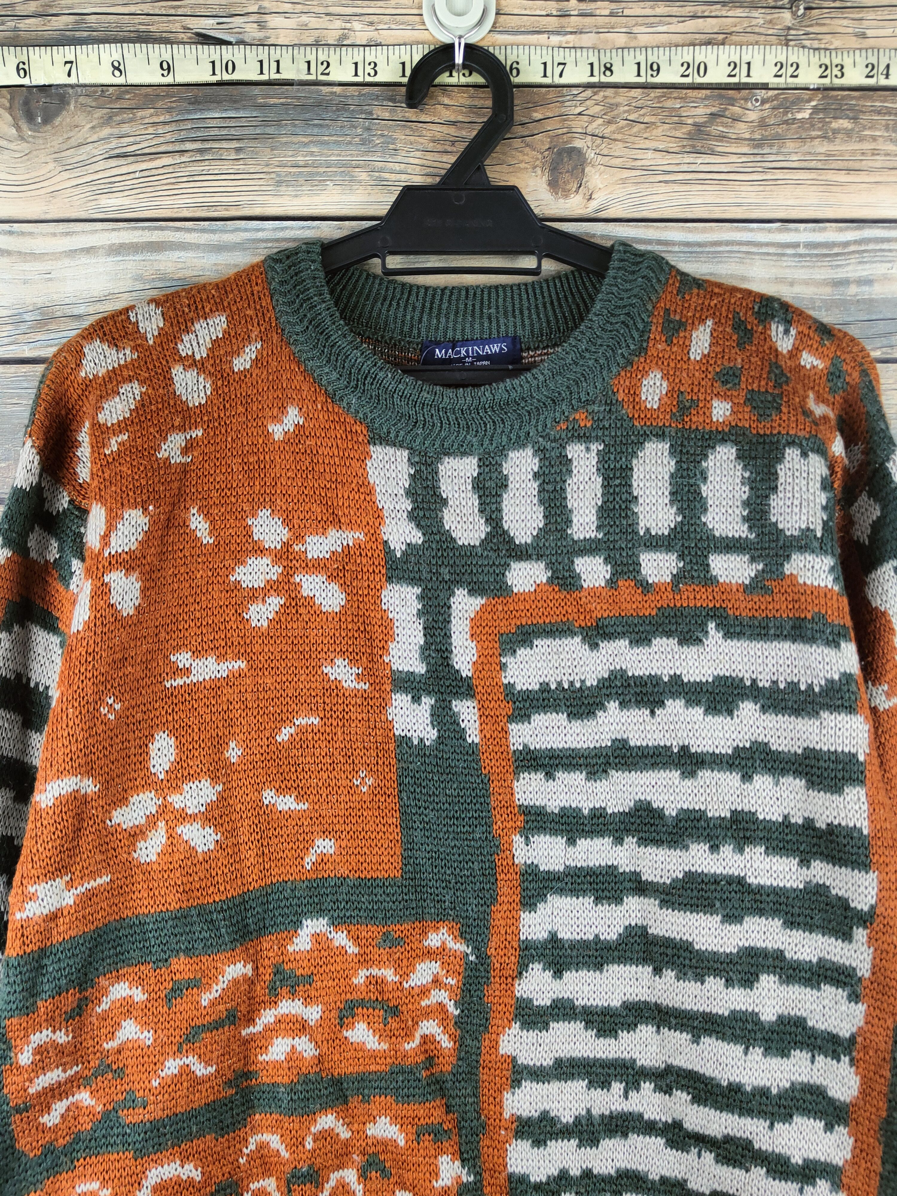 Japanese Brand DL Mackinaws Olive Brown Knitwear Sweatshirts #46-388 Size US M / EU 48-50 / 2 - 2 Thumbnail