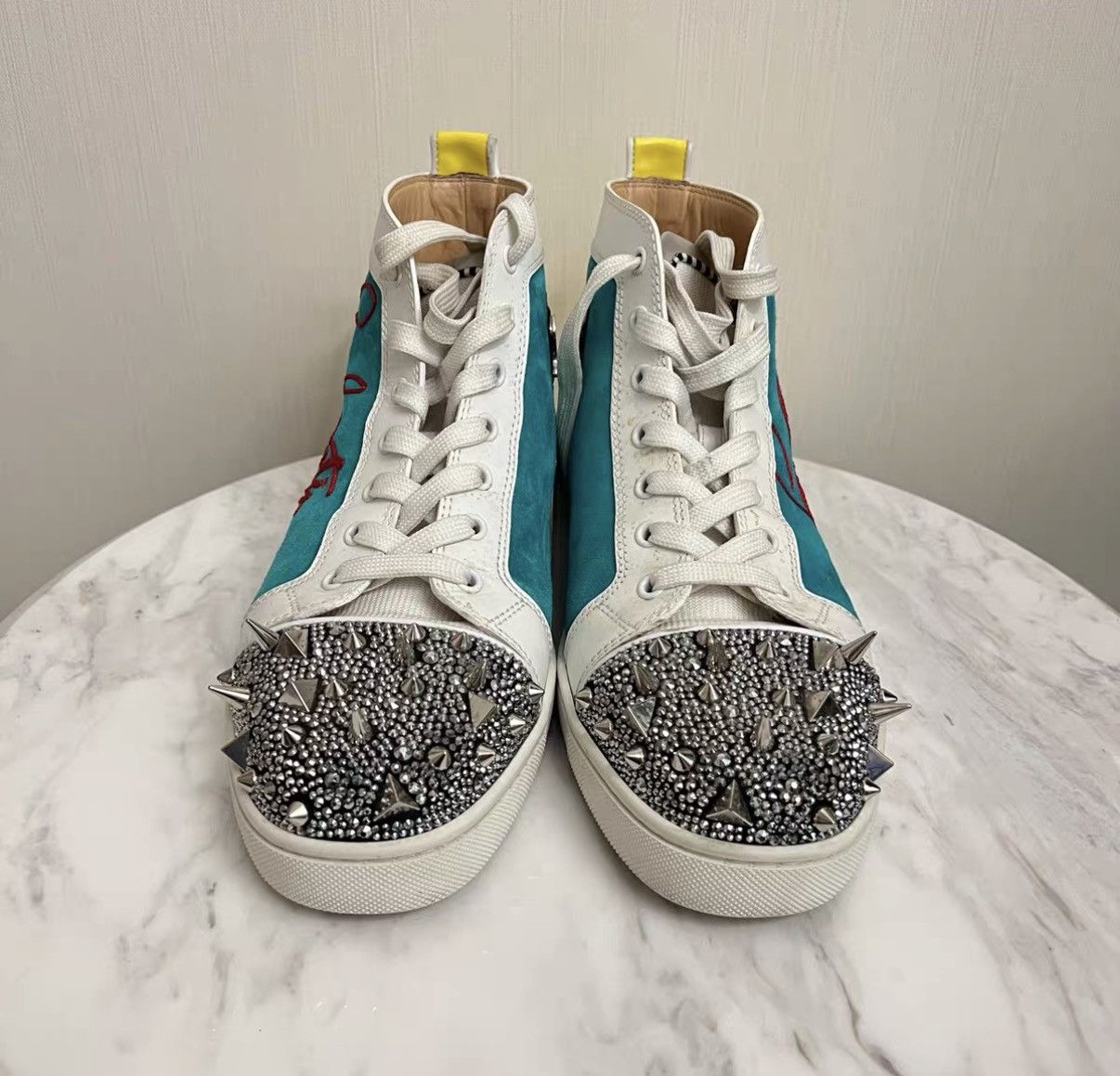 Christian Louboutin Christian Louboutin Spiked High Top Shoes J42 Size US 8 / EU 41 - 2 Thumbnail