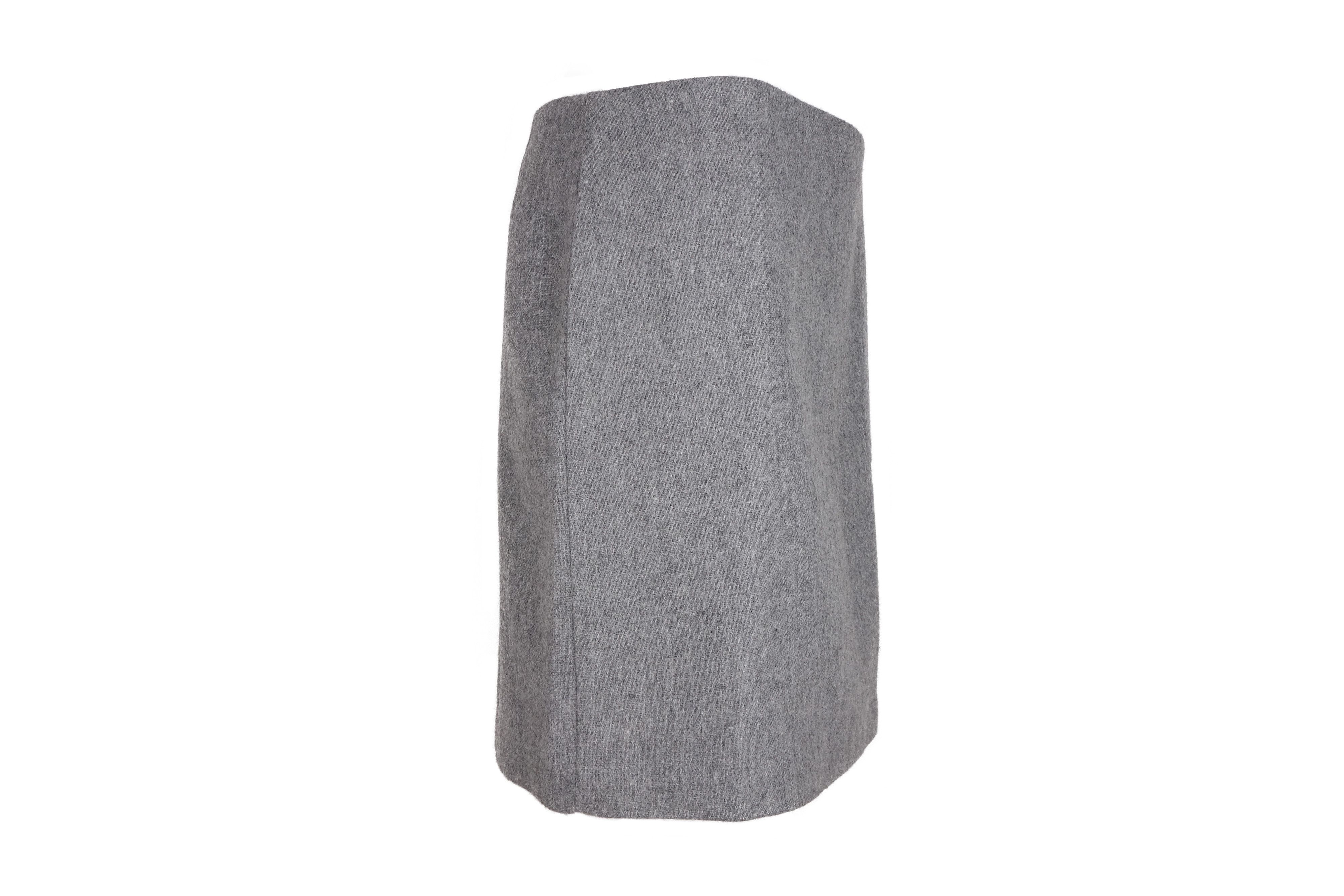 X-Girl X-Girl Kim Gordon 1990s Grey Poly Wool Mini Skirt Size 28" / US 6 / IT 42 - 8 Thumbnail