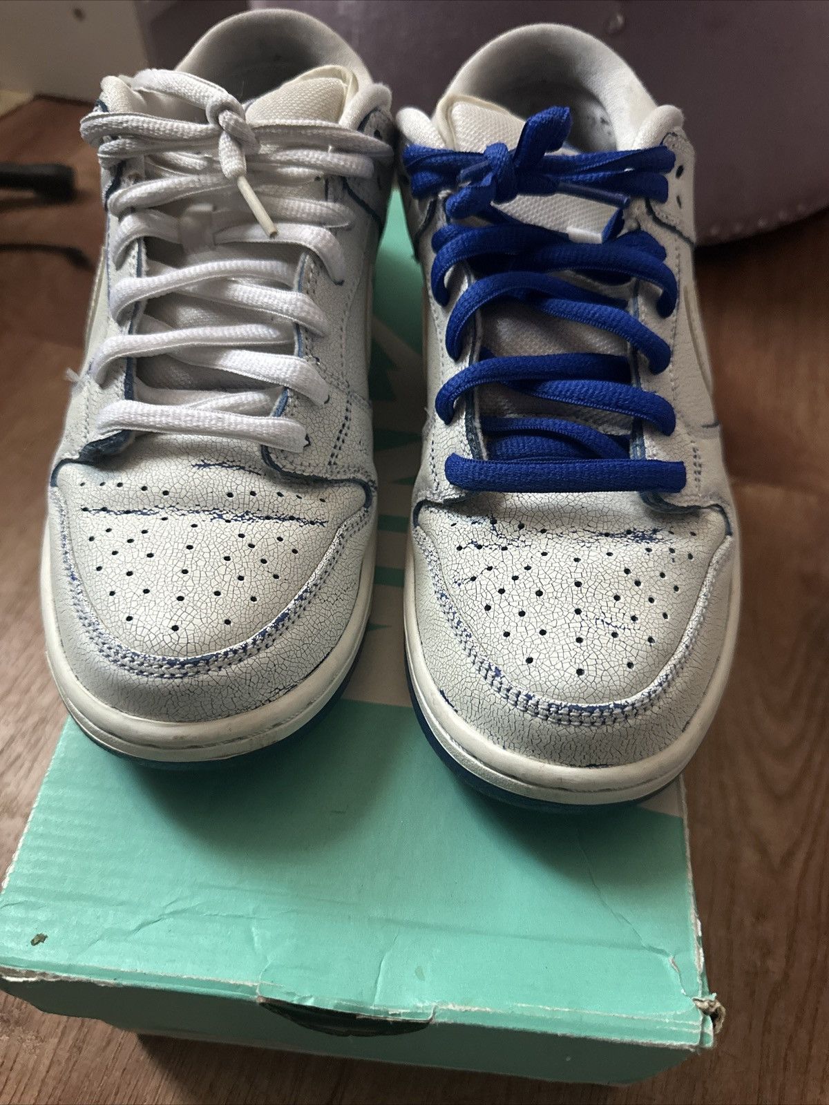 Nike Nike sb cracked leather royal size 9 Size US 9 / EU 42 - 4 Thumbnail