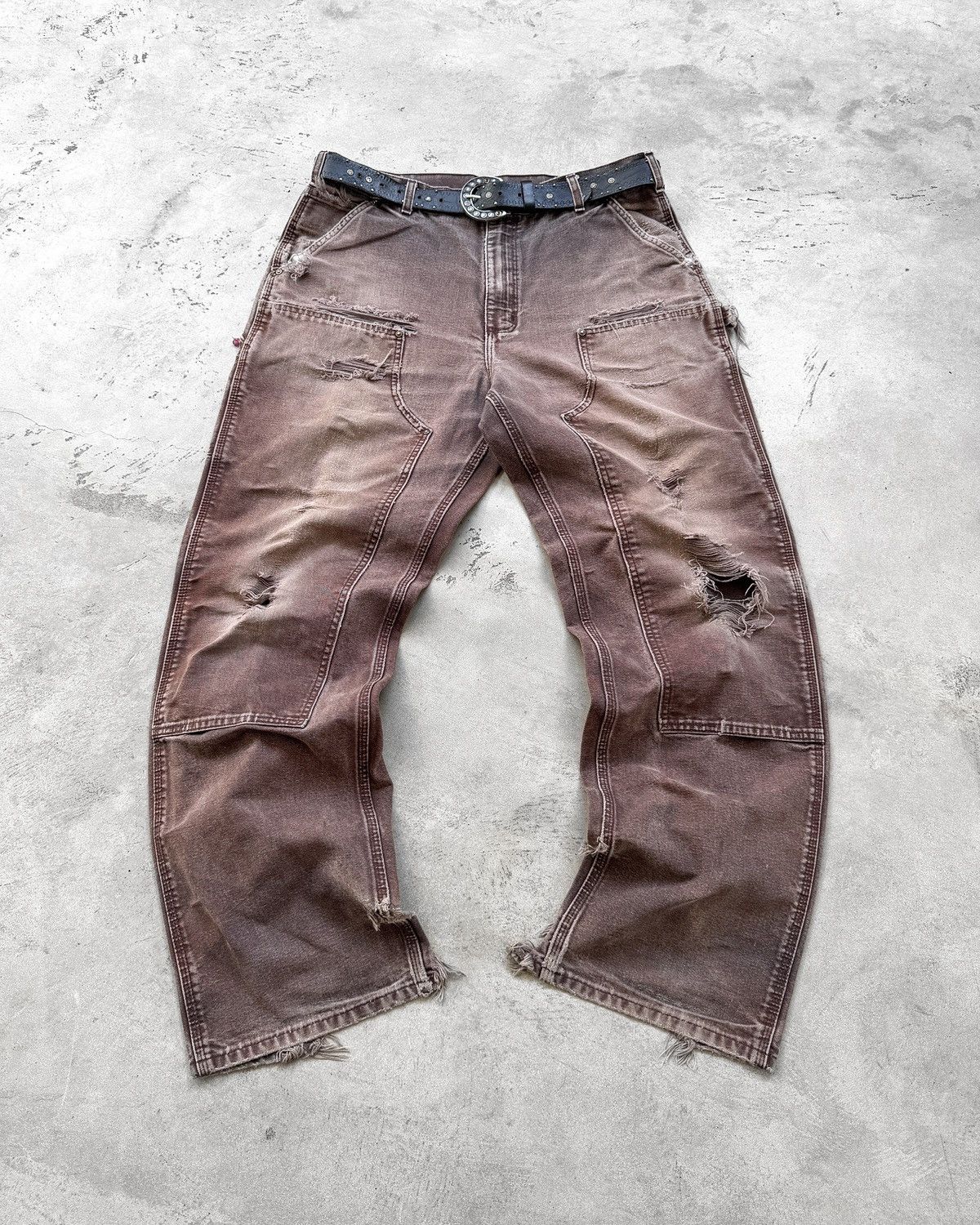 Carhartt Thrashed Vintage Carhartt Double Knee Carpenter Pants B136 Size US 36 / EU 52 - 1 Thumbnail