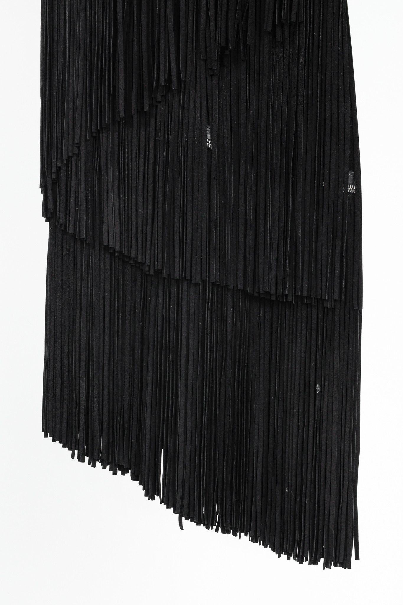 Dsquared2 Dsquared2 PF/15 Black Suede-Fringe Sleeveless Mini Dress Size XS / US 0-2 / IT 36-38 - 7 Thumbnail