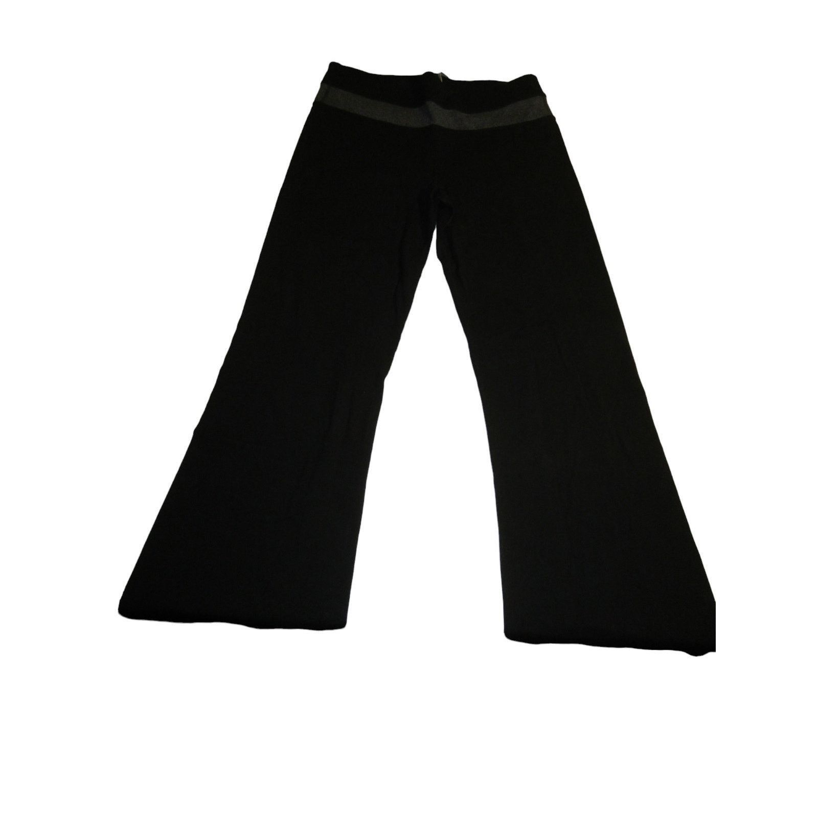 Kirkland Signature Y2K Minimalist Black Wide Leg Yoga Pants Kirkland Size Small Size 25" / US 0 / IT 36 - 1 Thumbnail