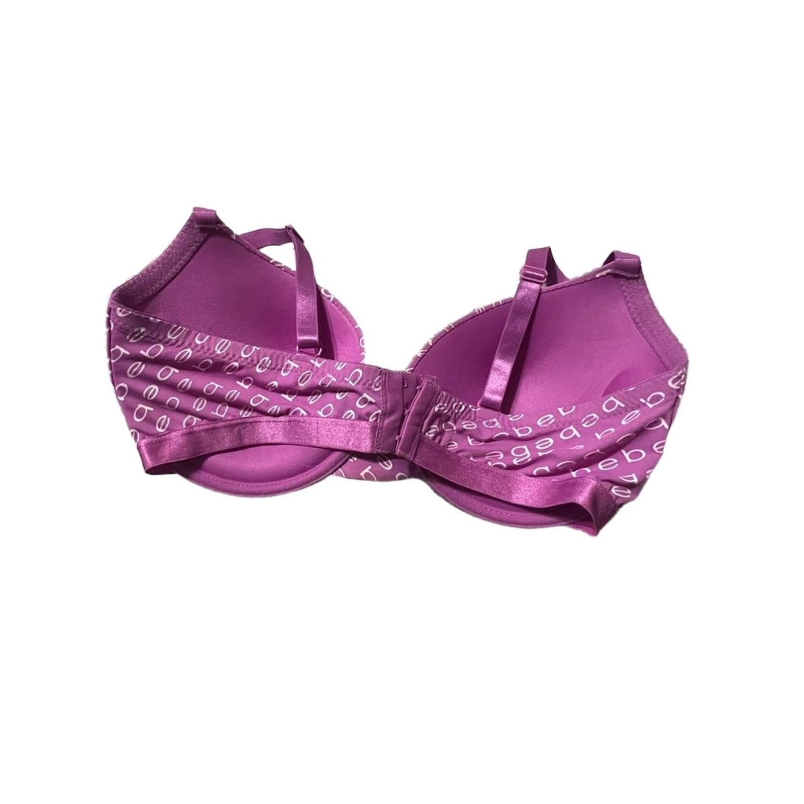 Other Bebe Bra 36DD Purple Logo Print All-Over Logo Size ONE SIZE - 4 Thumbnail