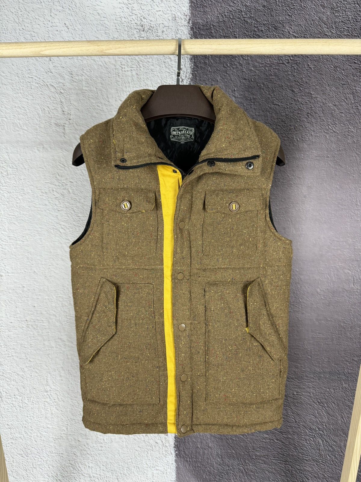 Other Brth Breathe grey brown tweed puffer vest gilet Size US L / EU 52-54 / 3 - 1 Thumbnail
