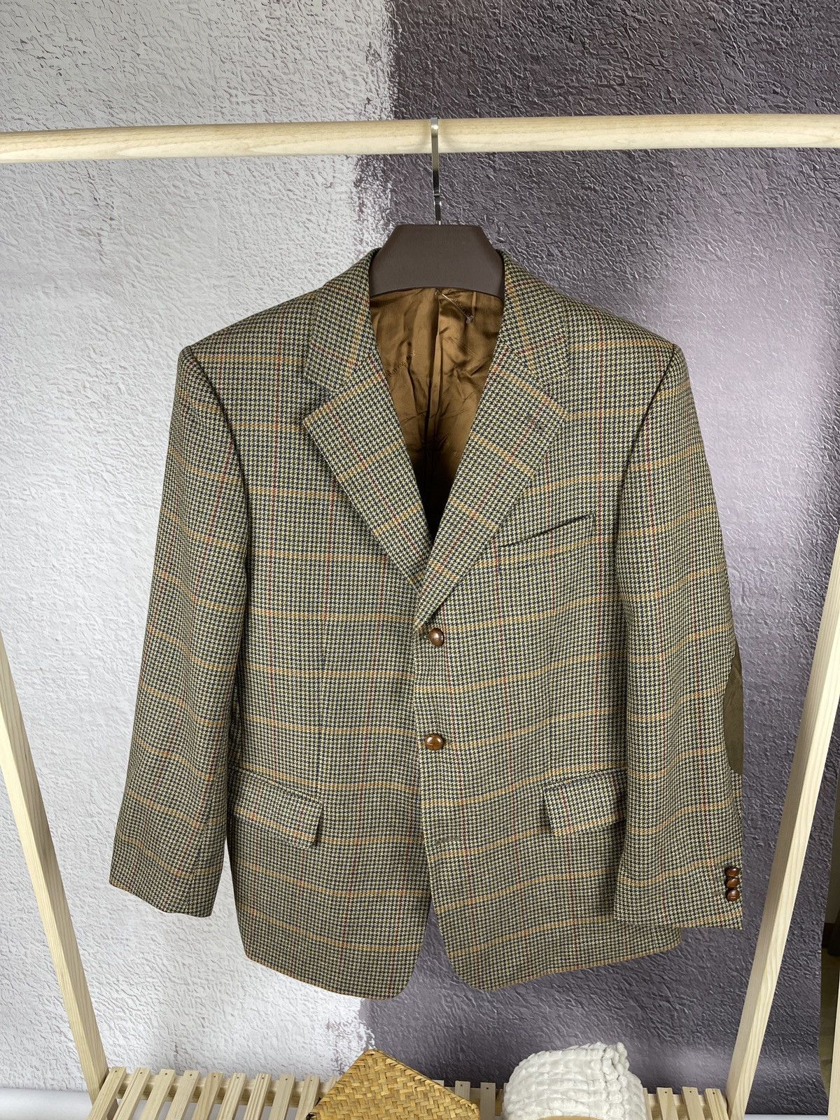 Burberry Burberry London luxury wool tweed Houndstooth blazer size 26 Size 46R - 3 Thumbnail