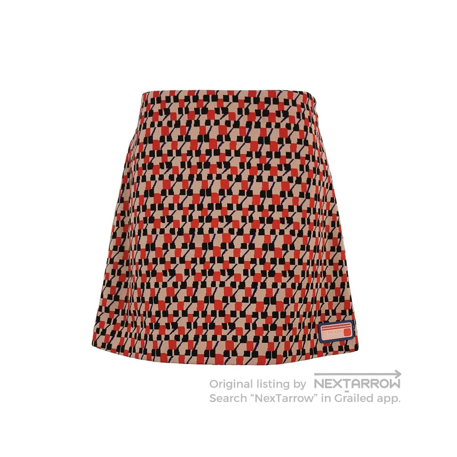 Prada Prada Color Block Logo Skirt in Size 42 . Size 41" - 1 Thumbnail
