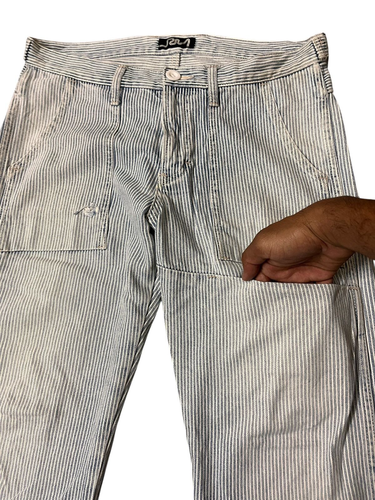 Japanese Brand Japanese Brand RNA StripeTrousers Size US 33 - 7 Thumbnail