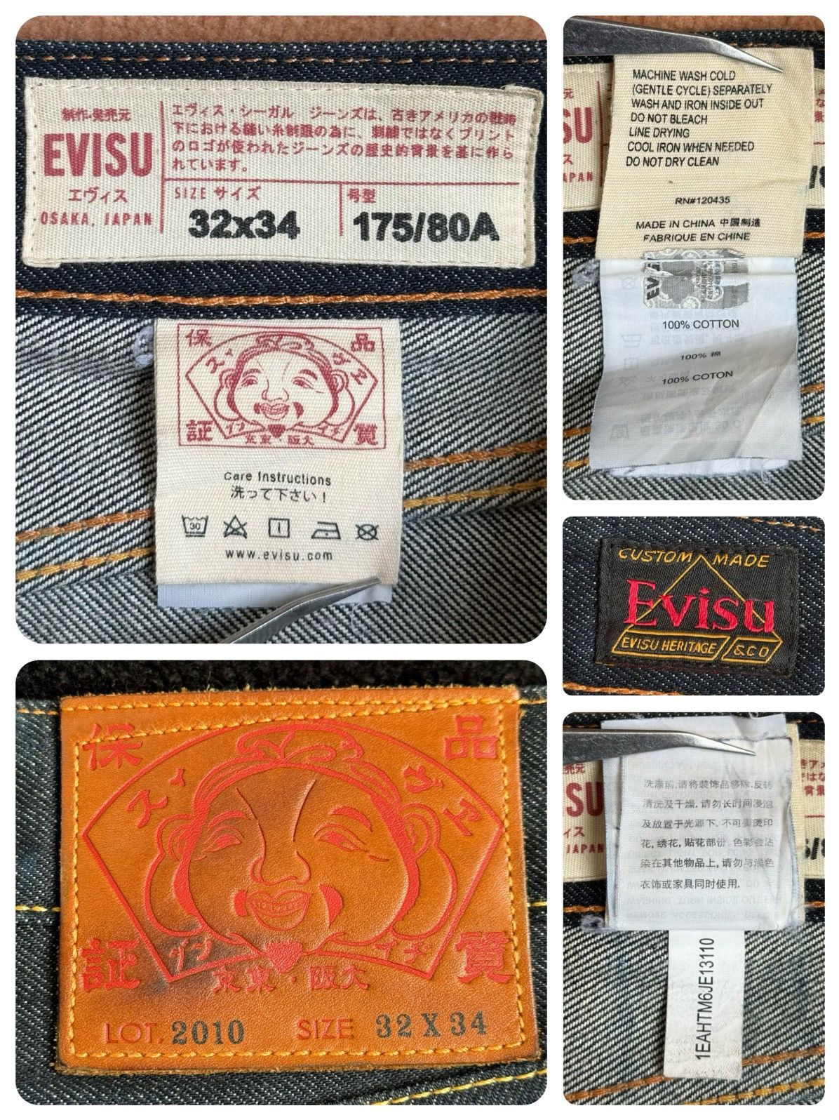 Evisu Evisu multi-pocket daicock embroidery denim jeans,size:32x34 Size US 32 / EU 48 - 3 Thumbnail
