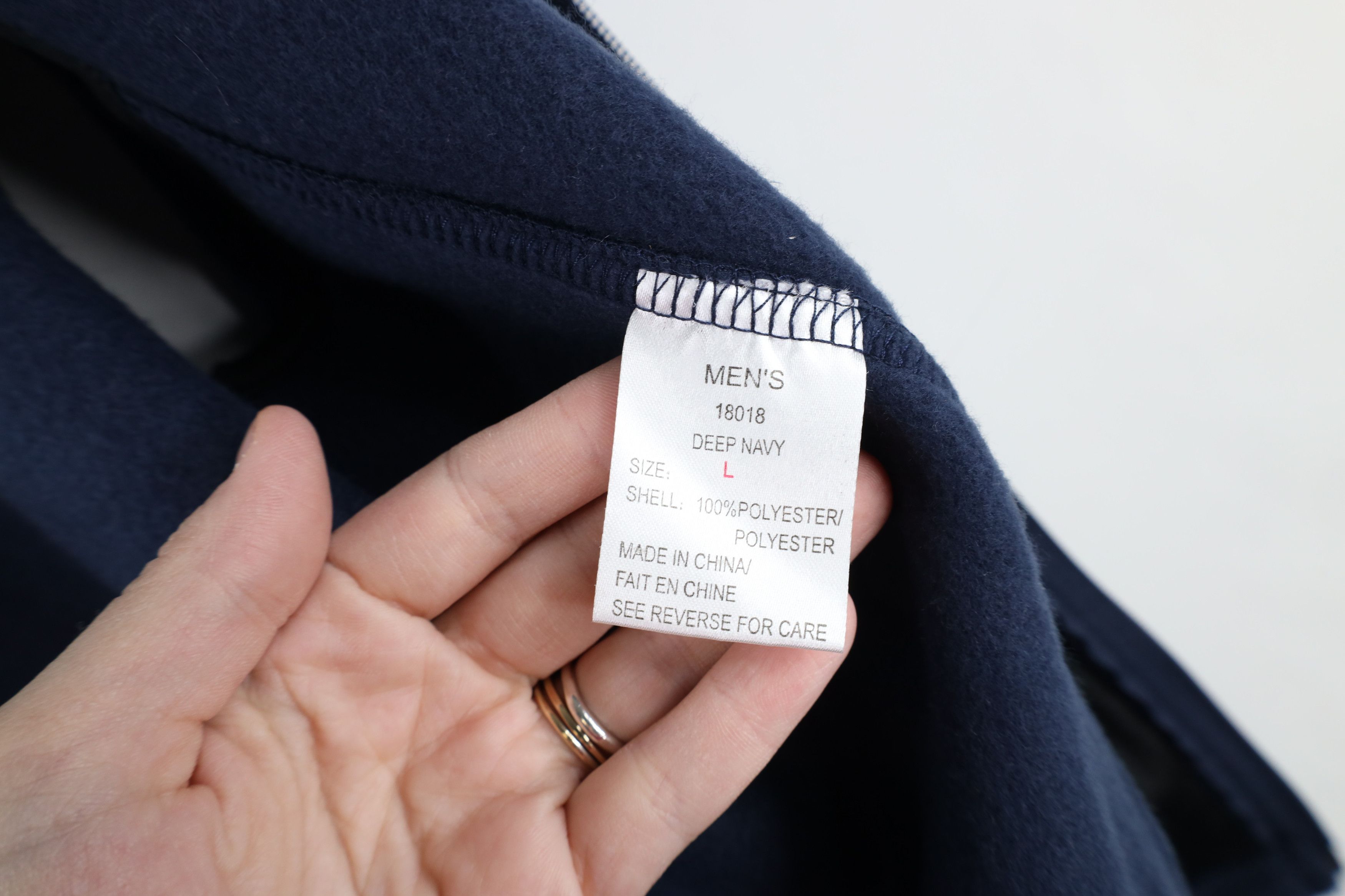 Vintage × Woolrich Woolen Mills Vintage Woolrich Blank Full Zip Fleece Vest Jacket Navy Blue Size US L / EU 52-54 / 3 - 8 Thumbnail