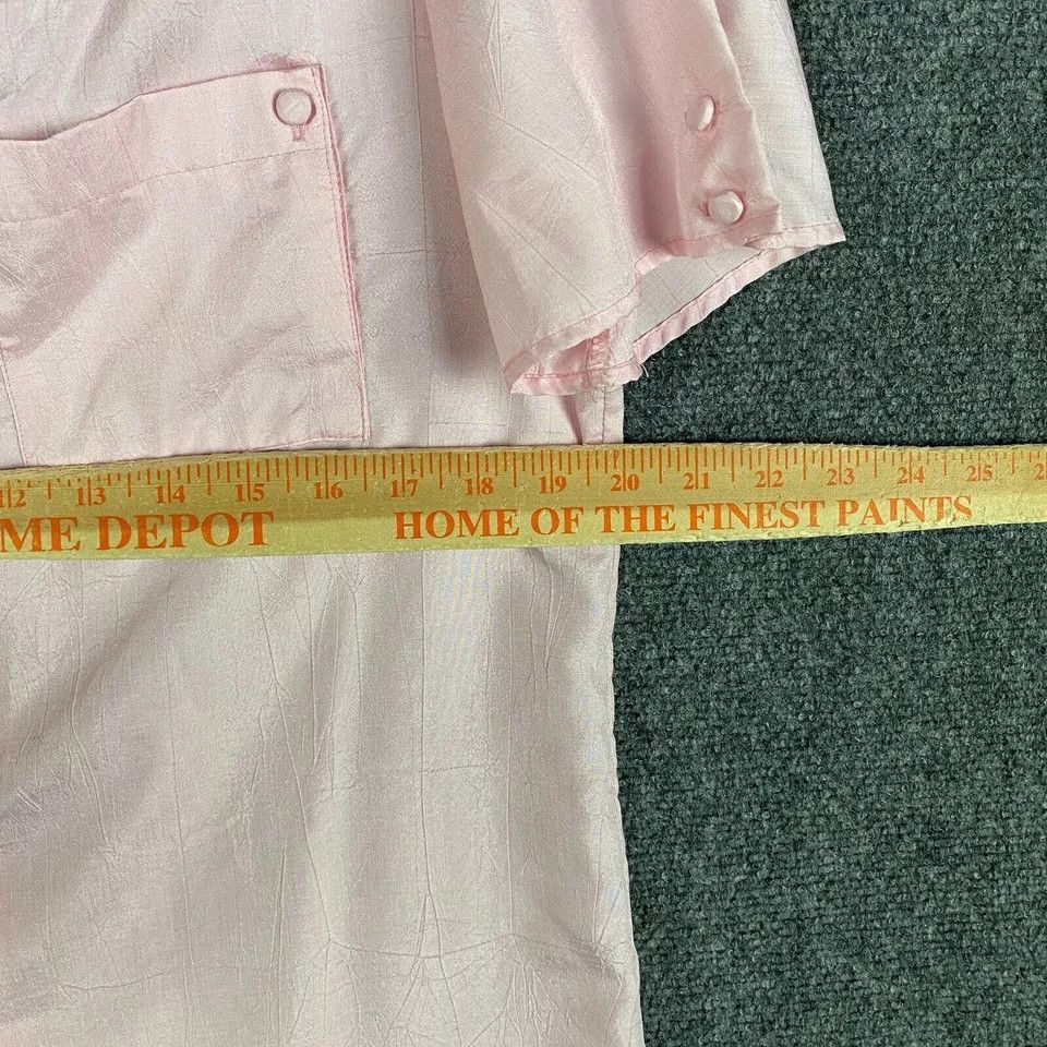 Vintage Pykettes Top Women's 14 Short Sleeve Button Up Polyester Size XL / US 12-14 / IT 48-50 - 5 Thumbnail