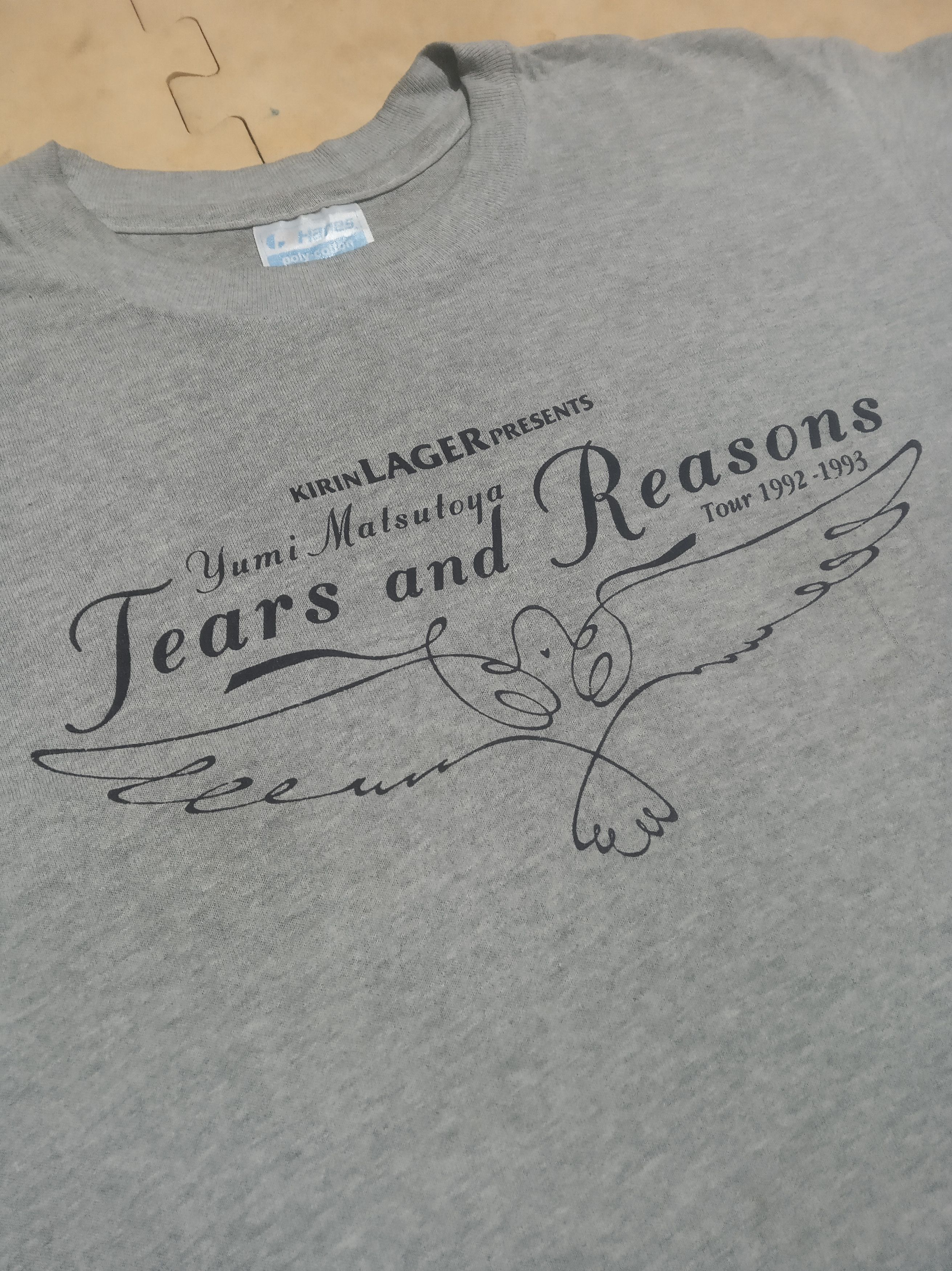 Band Tees Yumi Matsutoya "Tears and Reasons" Tour 1992-1993 Size US L / EU 52-54 / 3 - 2 Thumbnail