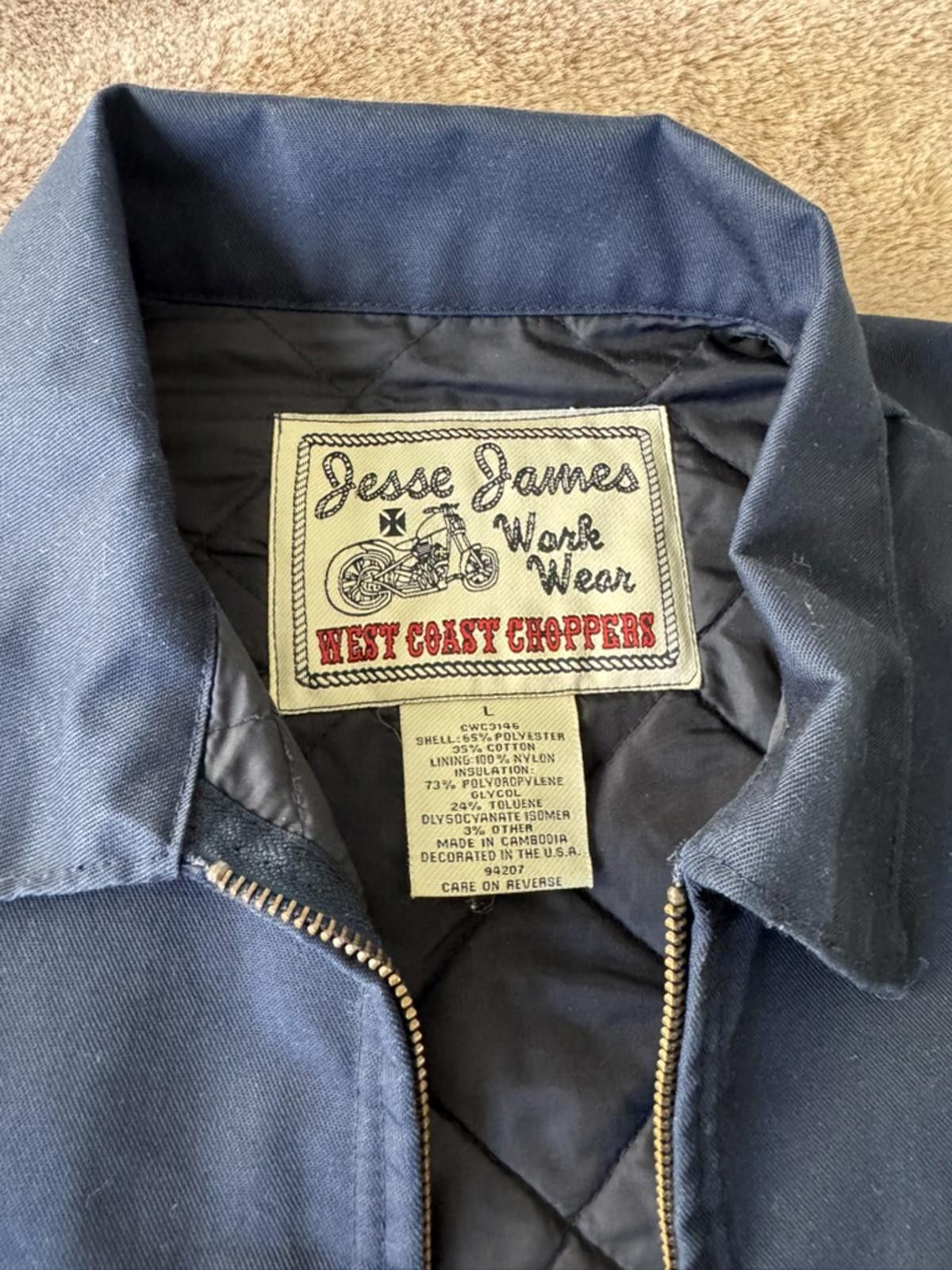 Other Jesse James Work Wear West Coast Choppers Navy Jacket Size US L / EU 52-54 / 3 - 3 Thumbnail