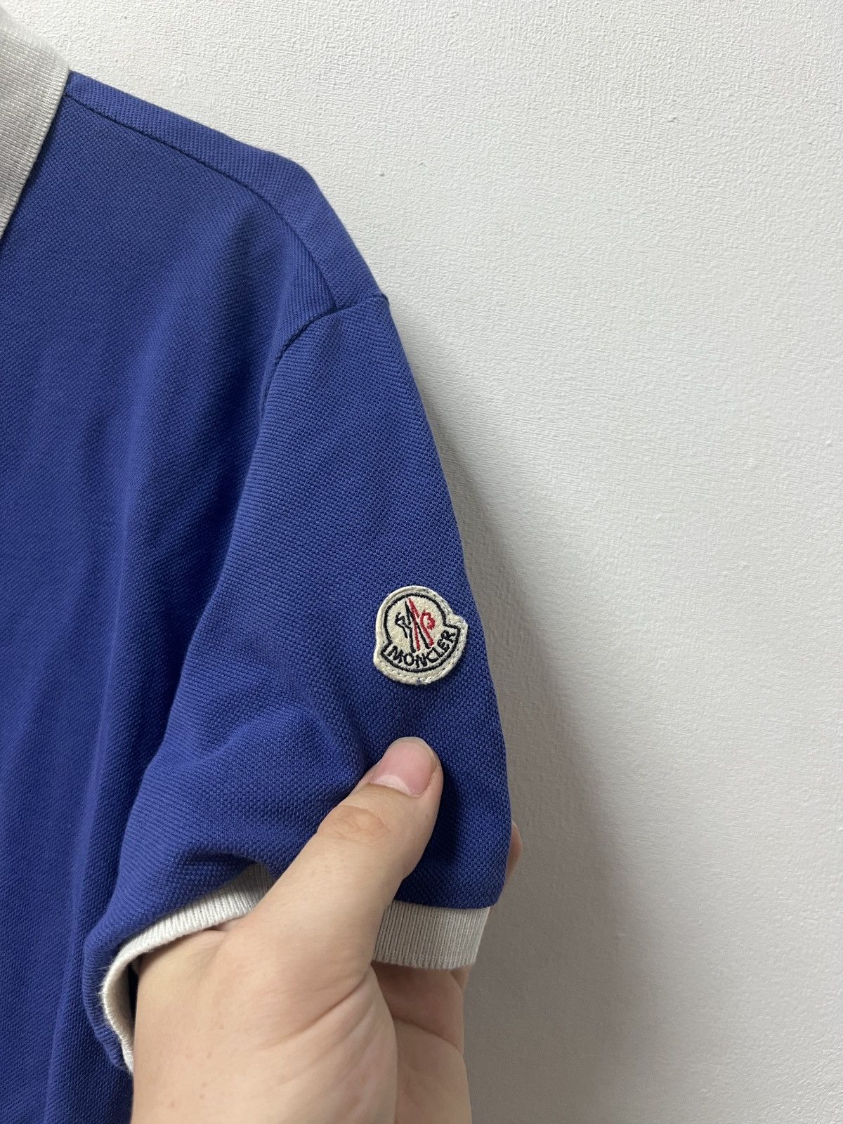 Moncler Moncler Polo T-Shirt Blue Y2K Mens Size US XL / EU 56 / 4 - 7 Thumbnail