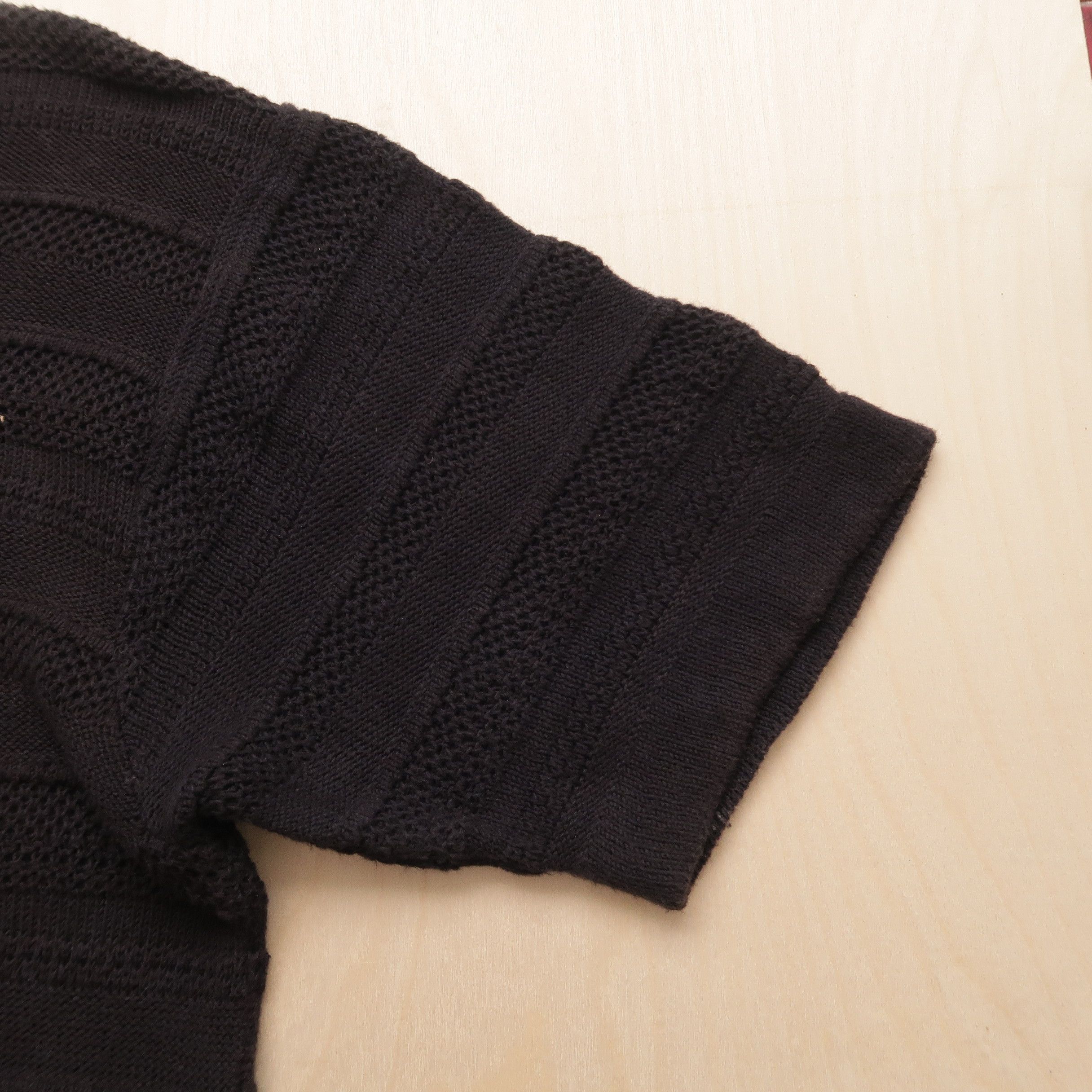 Beams Plus Vintage 90s Beams Cable Knit T-Shirt Faded Black Size US S / EU 44-46 / 1 - 8 Thumbnail