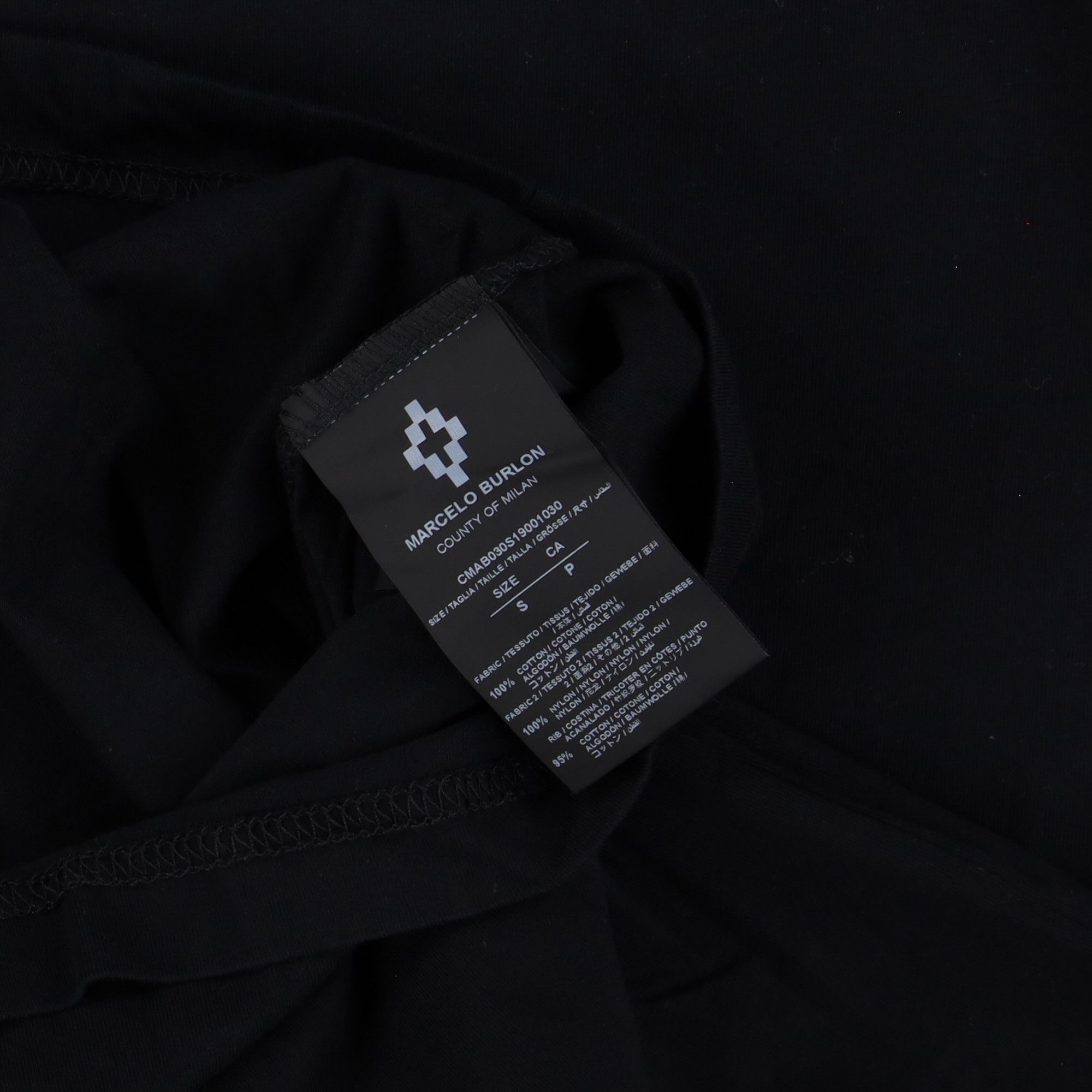 Marcelo Burlon Black Front Pocket Oversized Long Sleeve T-Shirt Size US S / EU 44-46 / 1 - 7 Thumbnail