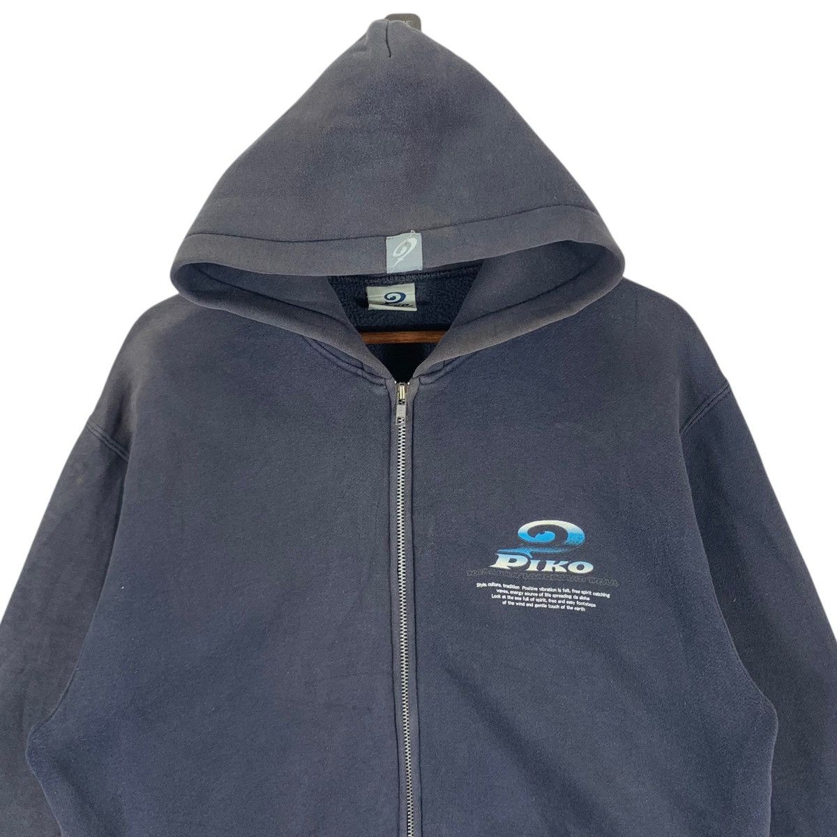 Vintage VINTAGE PIKO SURF HAWAII ZIPPER HOODIE SWEATER FADED Size US L / EU 52-54 / 3 - 5 Thumbnail