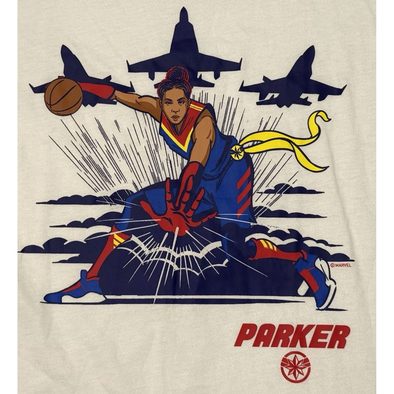 Adidas adidas Marvel Heroes Among Us Candace Parker Shirt Large White Crew Neck Short Sleeve Graphic Print Size US L / EU 52-54 / 3 - 3 Thumbnail