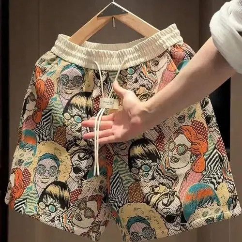 Japanese Brand × Vintage Print Y2k Shorts DRIP summer Vintage Size US 36 / EU 52 - 4 Thumbnail