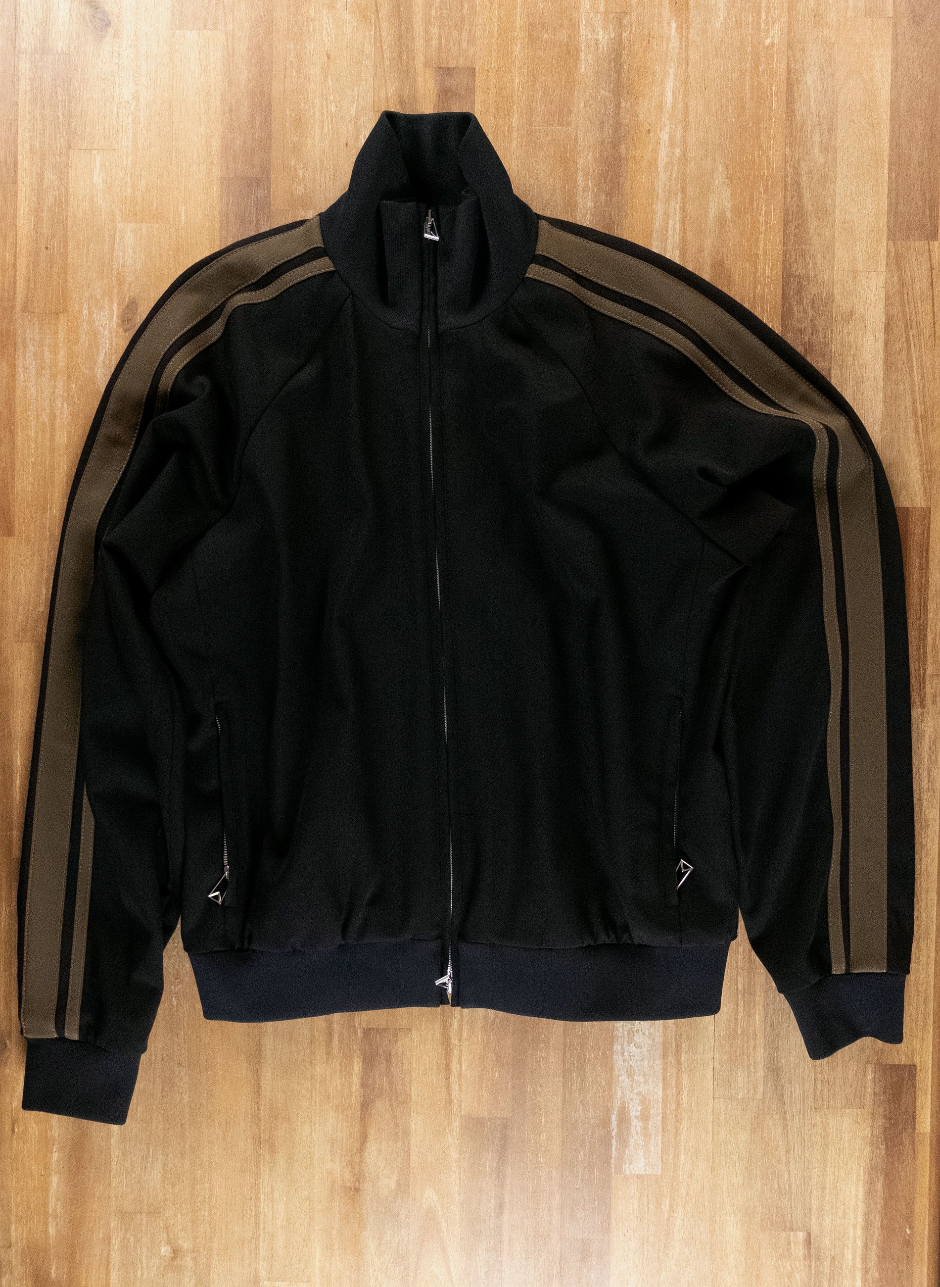 Bottega Veneta BOTTEGA VENETA black wool side stripe zip sweatshirt jacket Size US XL / EU 56 / 4 - 1 Thumbnail