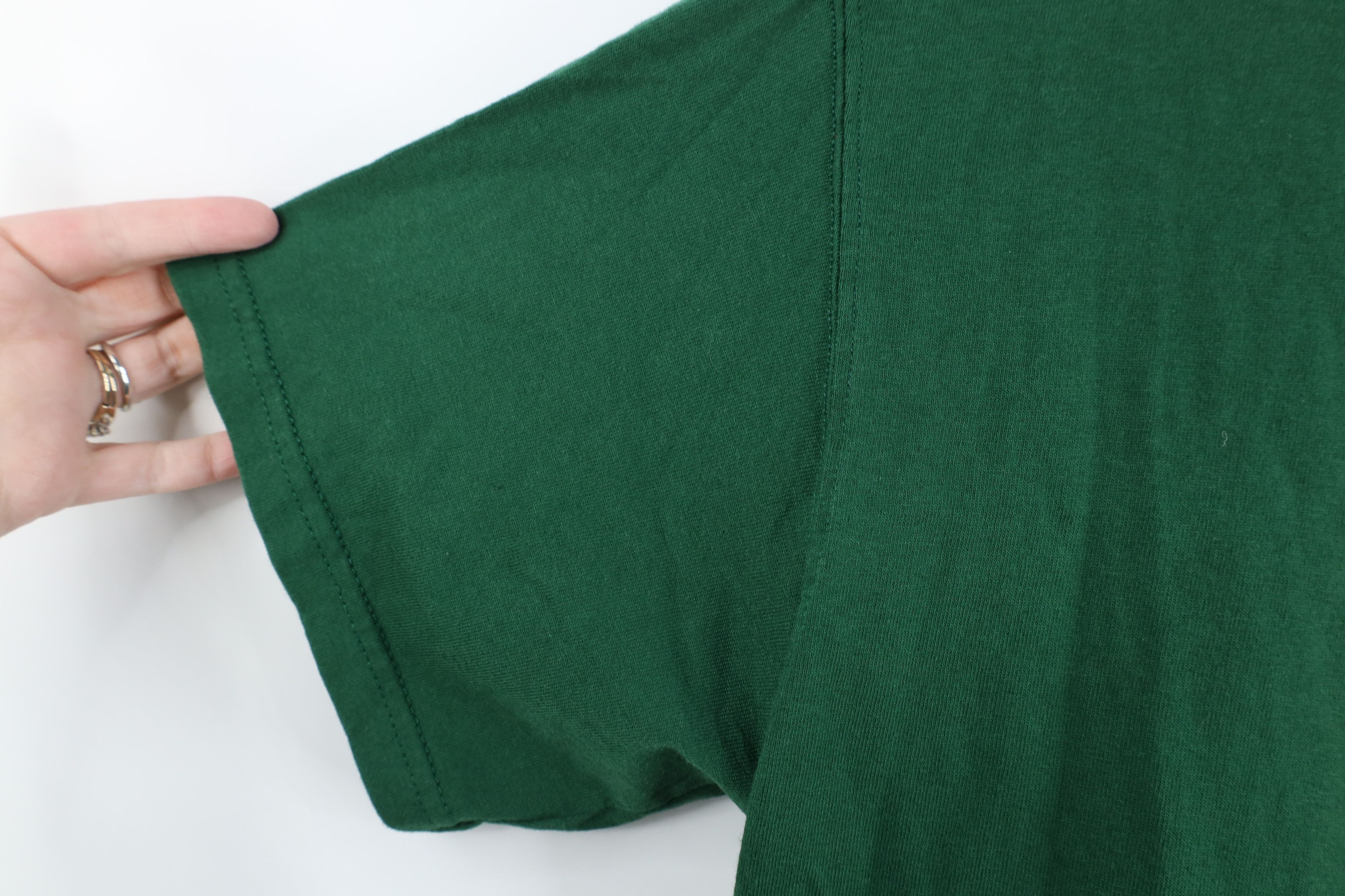 Vintage Vintage 90s Bike Faded Blank Pocket T-Shirt Green Cotton USA Size US M / EU 48-50 / 2 - 6 Thumbnail