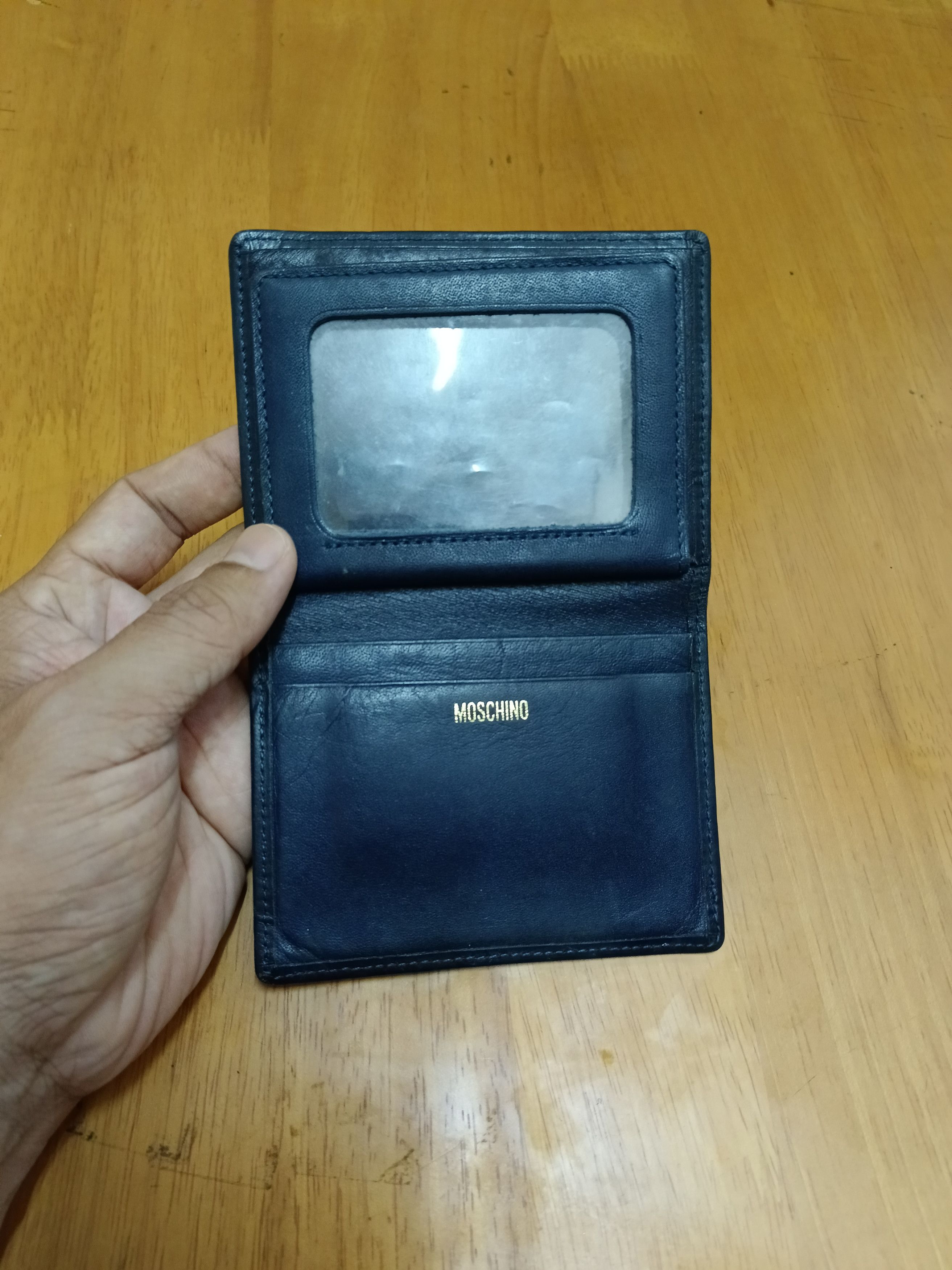 Leather × Moschino MOSCHINO LEATHER CARD HOLDER WALLET Size ONE SIZE - 7 Thumbnail