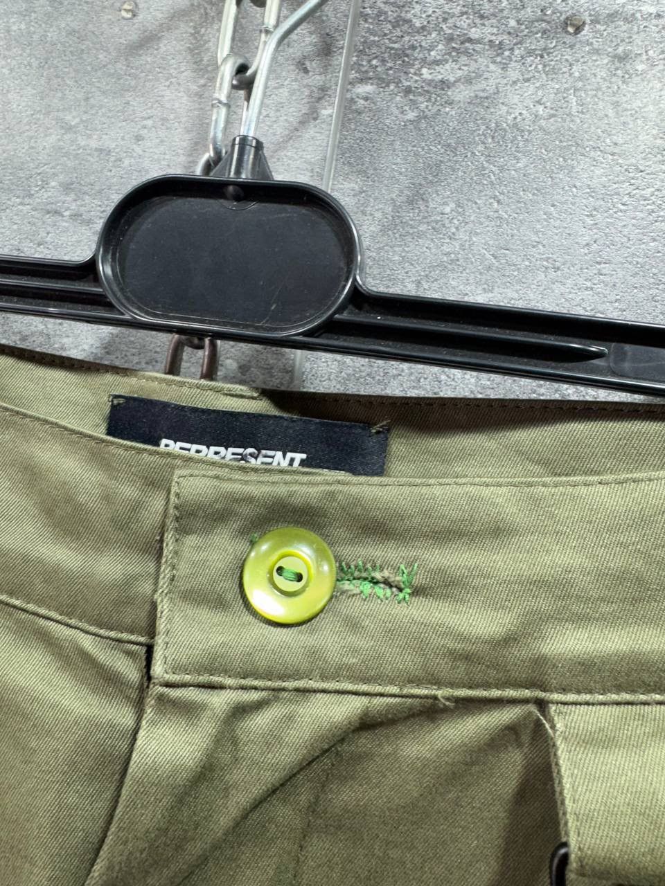 Represent Clo. Represent Mens Cargo Trousers Joggers Khaki Zipped Pockets Size US 32 / EU 48 - 2 Thumbnail