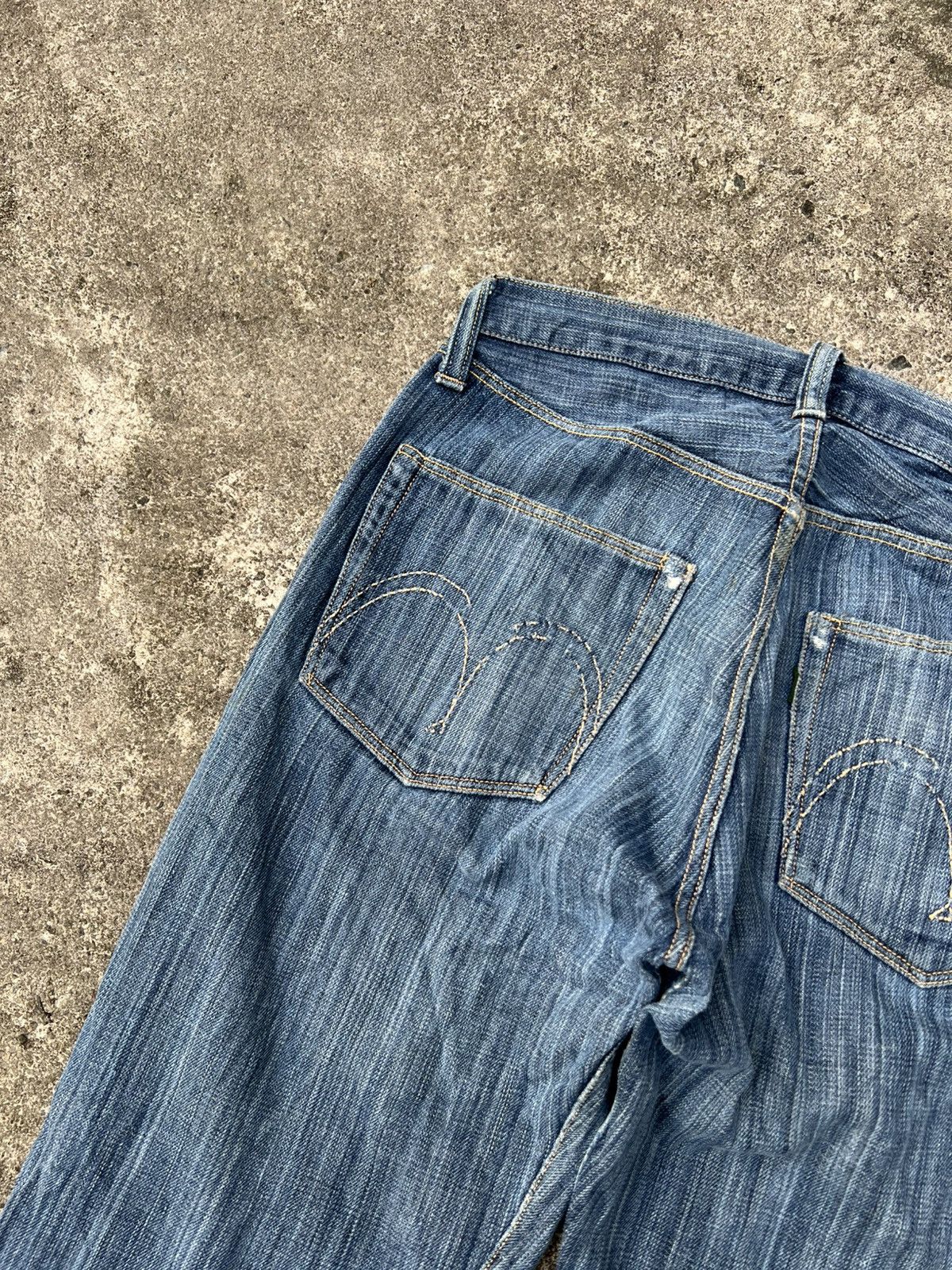 If Six Was Nine Vintage Sugar Canes Selvedge Honolulu Hawaii Distress Jean Size US 30 / EU 46 - 22 Thumbnail