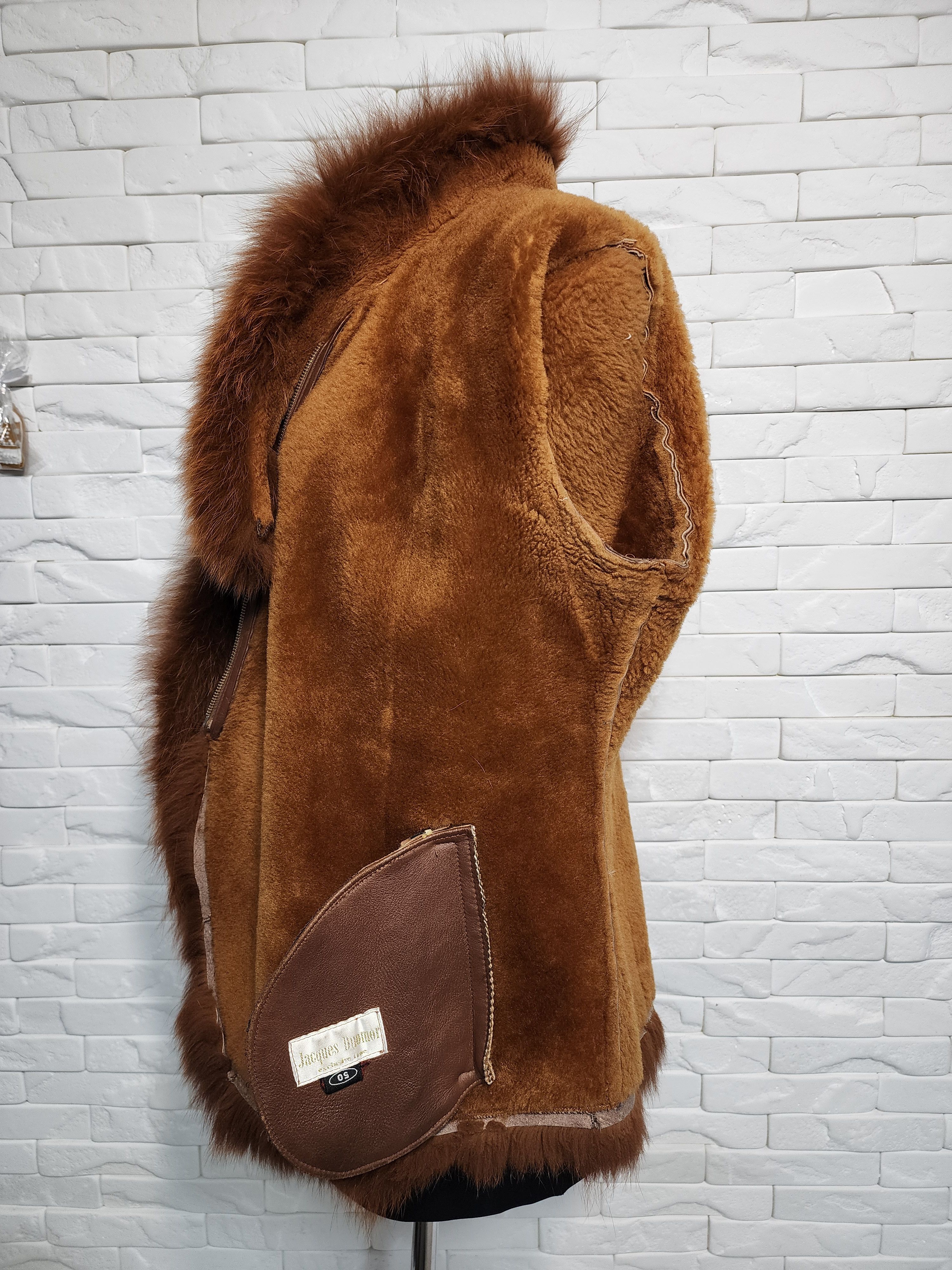 Furla Brown Sheepskin Coat: Women's Jacket Size L / US 10 / IT 46 - 9 Thumbnail