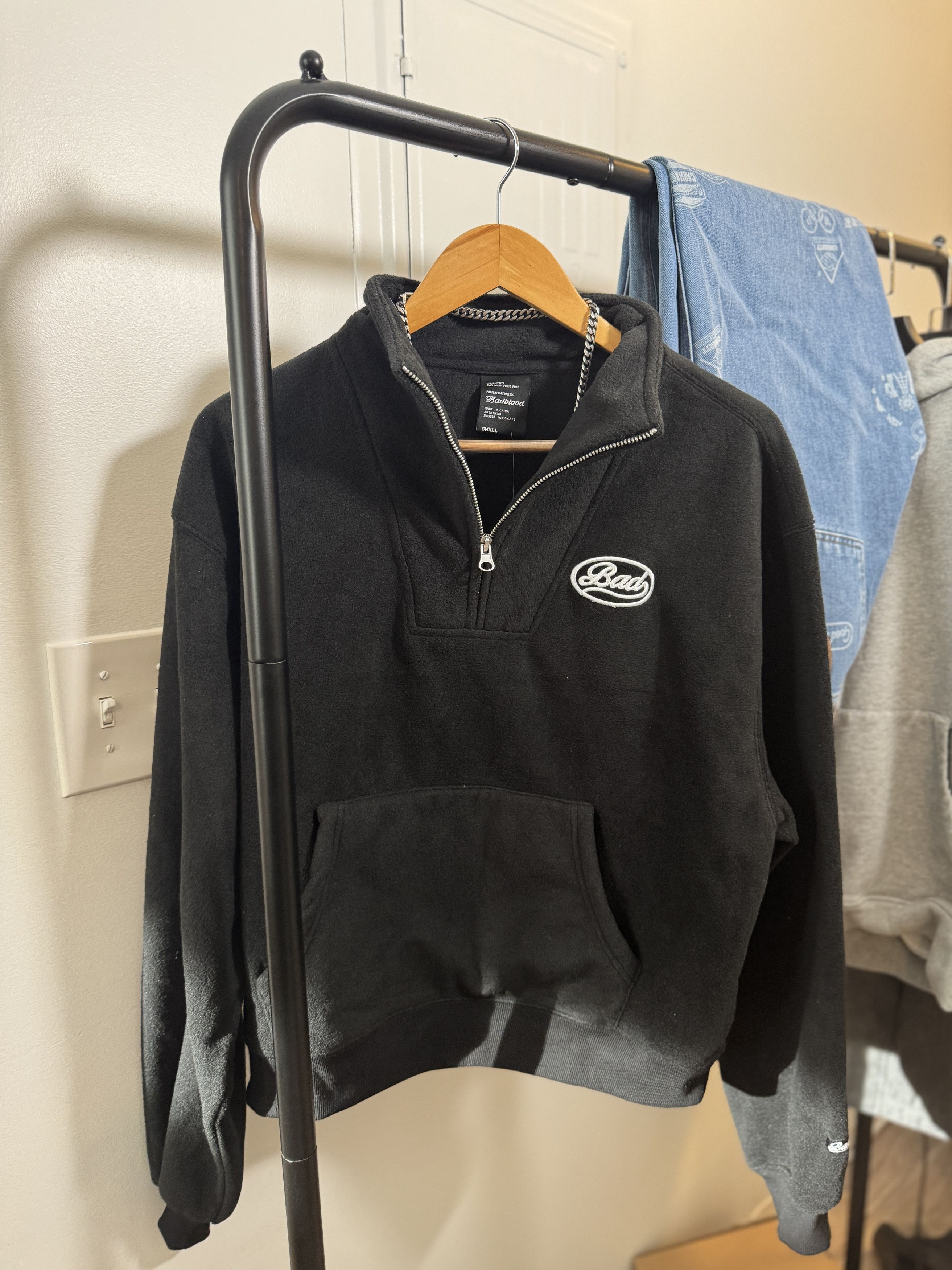 Vintage (S) "BAD" Quarter-zip Sweatshirt Size S / US 4 / IT 40 - 1 Thumbnail