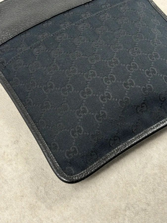 Gucci SS2003 Gucci Black Canvas Monogram Crossbody Bag Size ONE SIZE - 7 Thumbnail