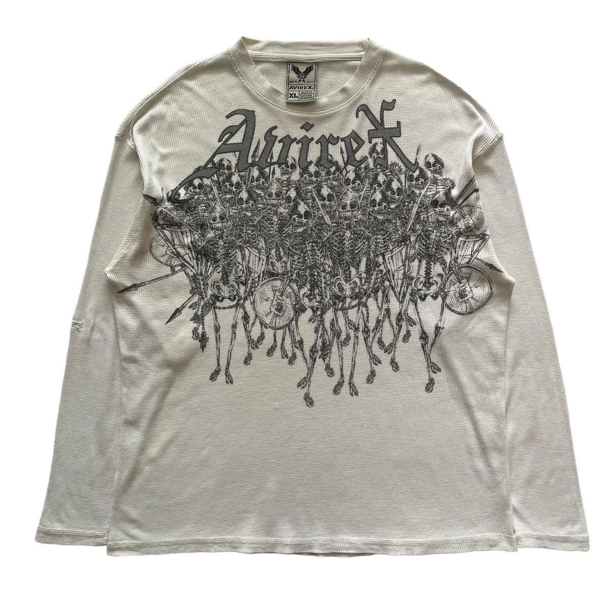 AH MURDERZ × AVIREX HEVYNYRONZIPCAD IGAN Rare Avirex Ghost Mountain Grunge Y2K Thermal Style Long