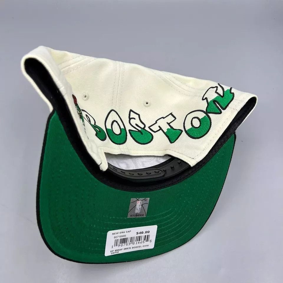 New Era × Vintage Boston Celtics Hat Men Graffiti Retro Snap Back A-Frame Size ONE SIZE - 6 Thumbnail