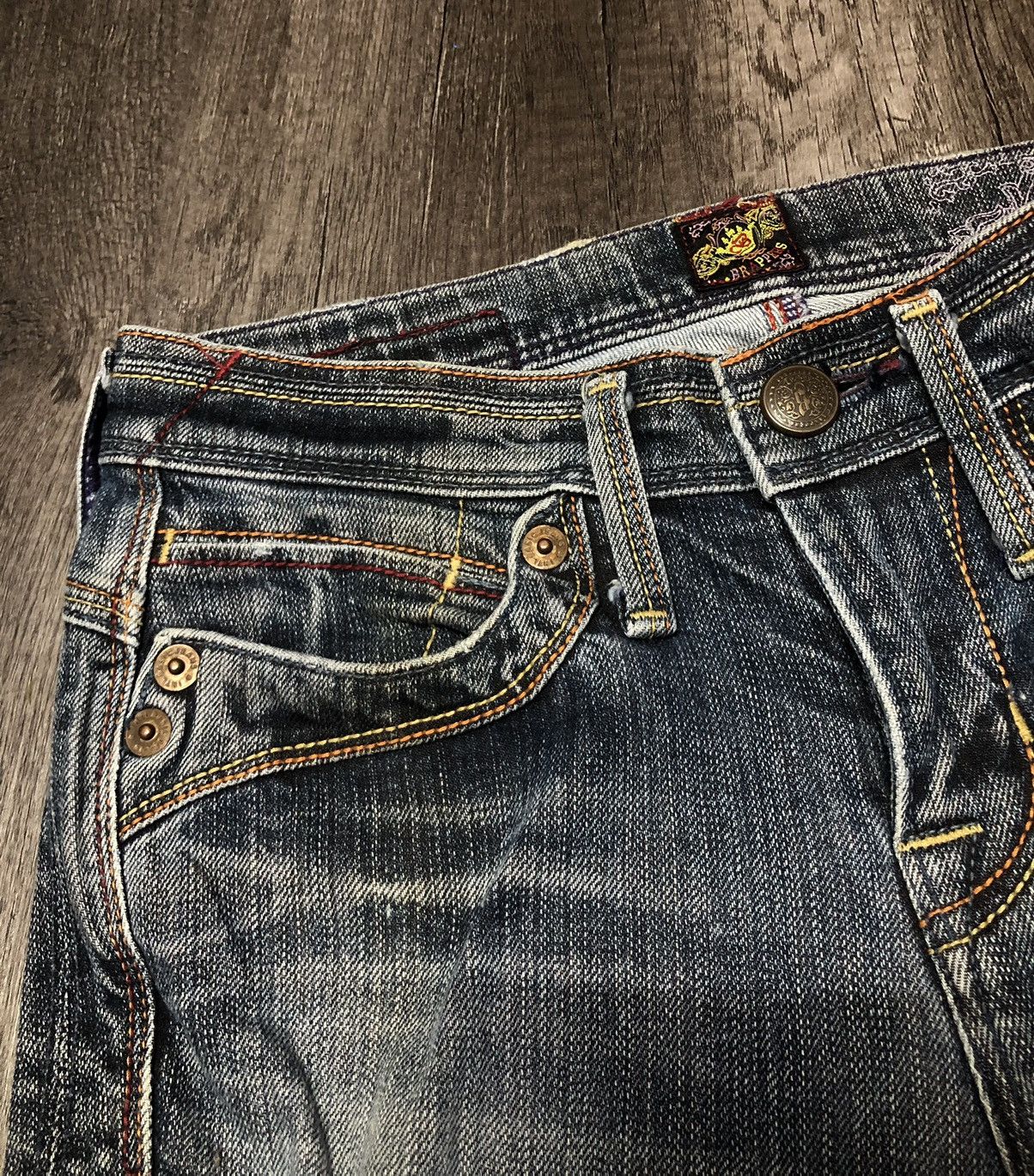 Japanese Brand Brappers Flare Japanese Jeans Cargo Style Size 28" / US 6 / IT 42 - 5 Thumbnail